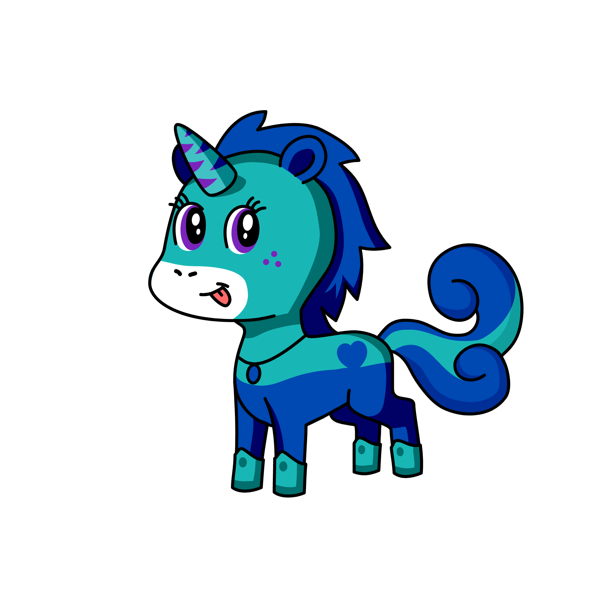 bluey, the unicorn