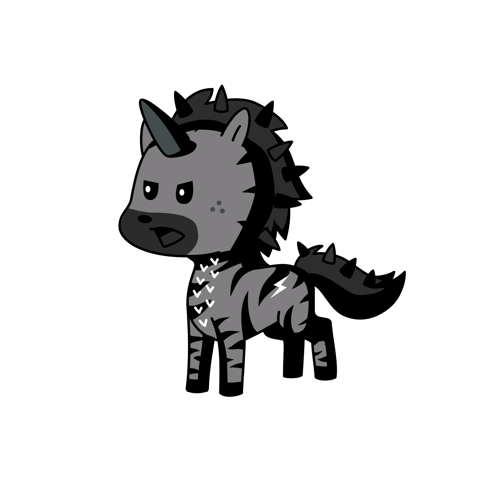 Navy Black, the unicorn
