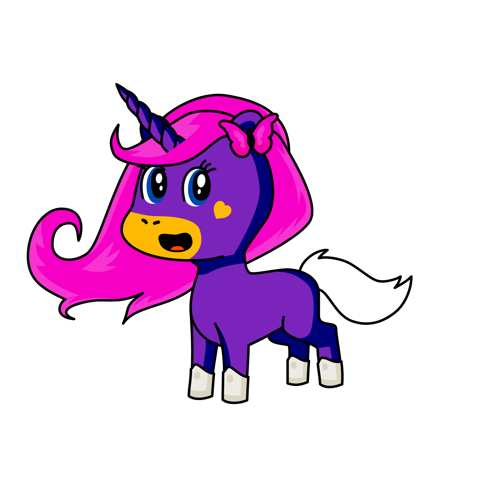 Violet, the unicorn