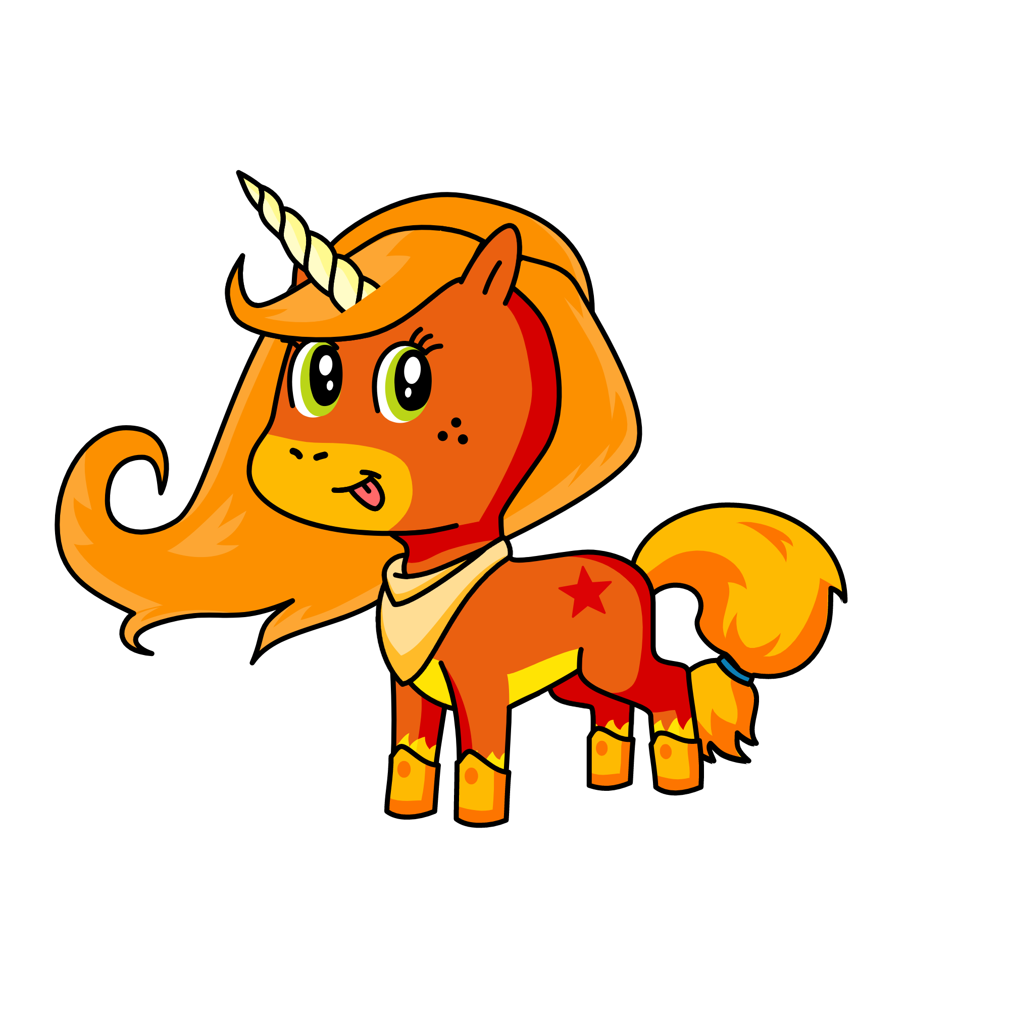 pony, the unicorn