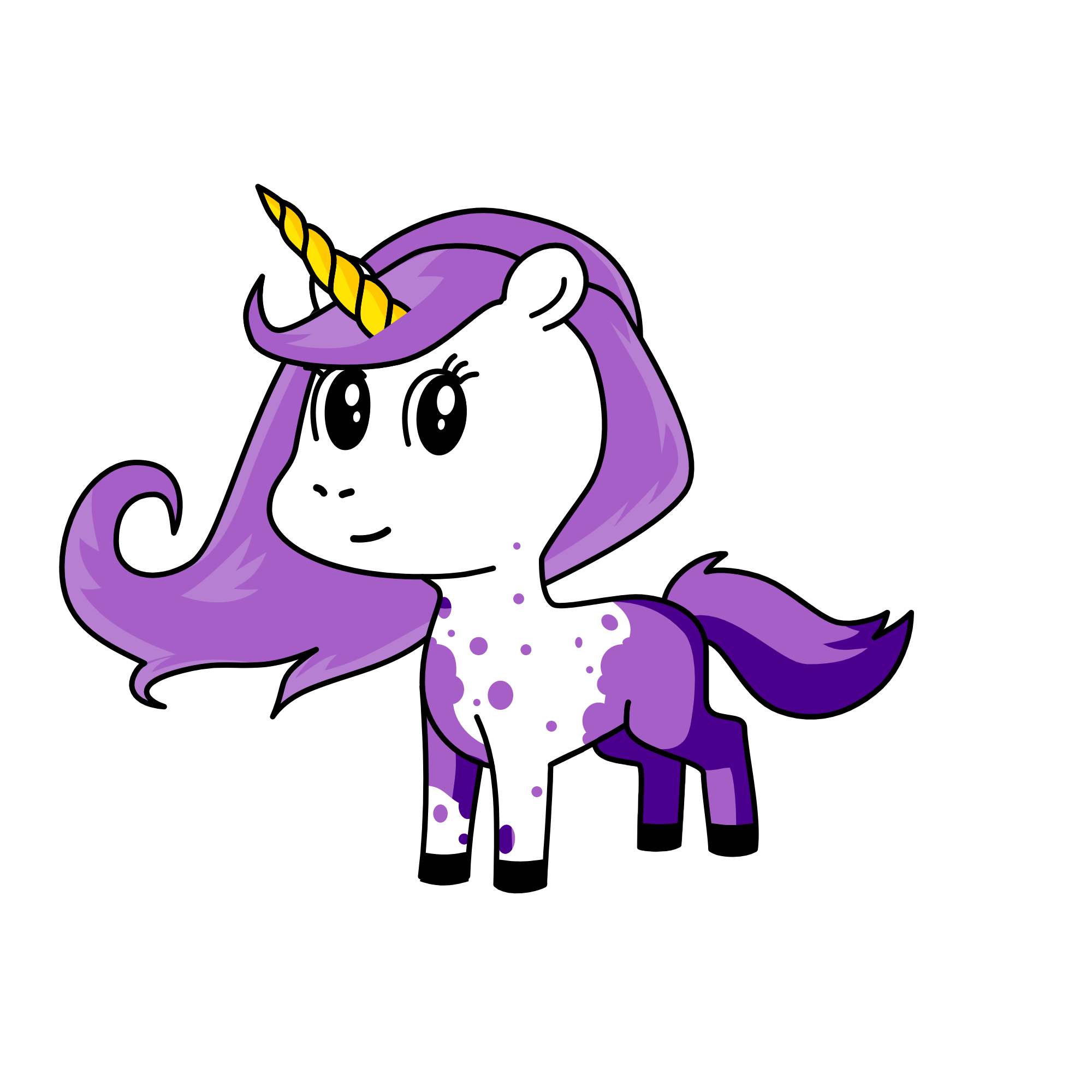 Violet, the unicorn