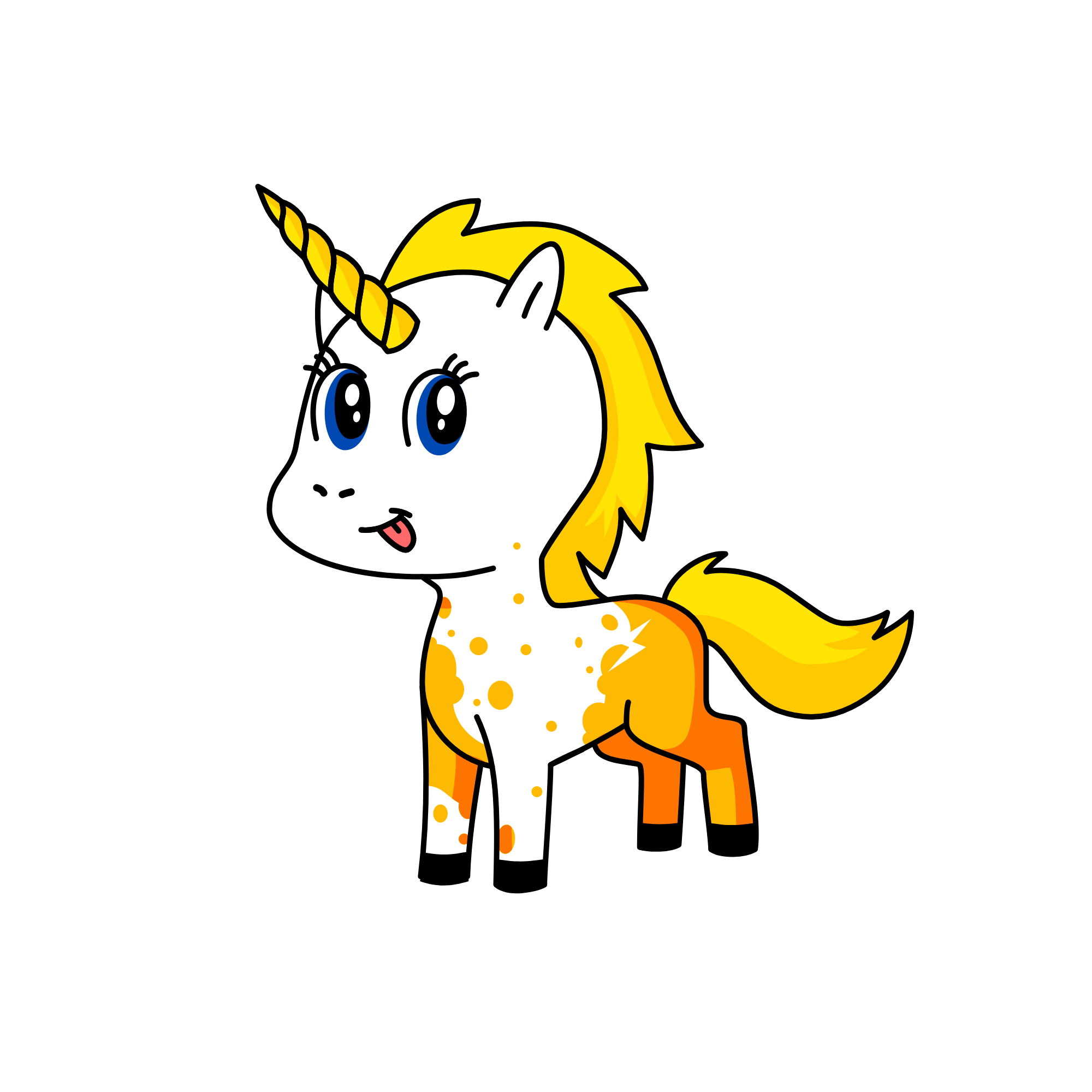 Goldy, the unicorn