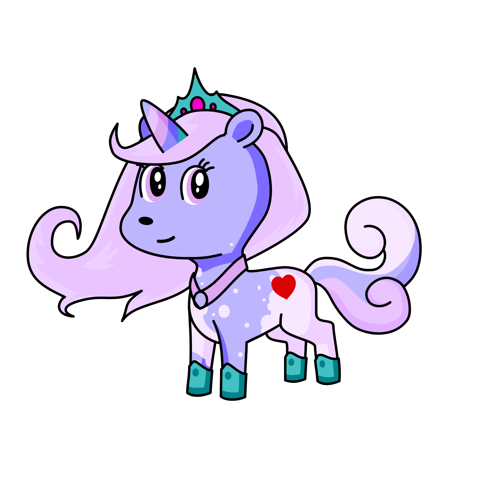 Snow night, the unicorn