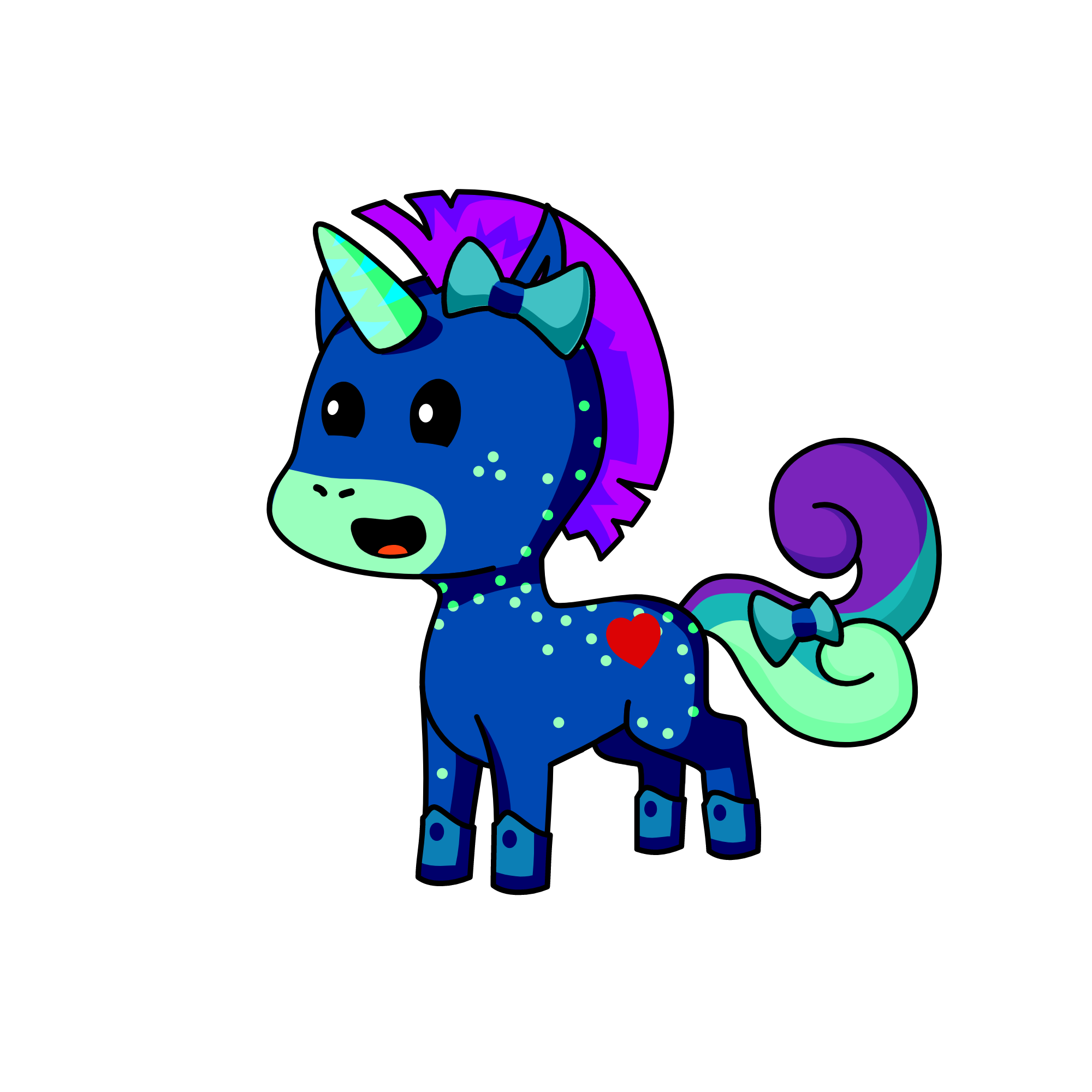 Cloudy, the unicorn