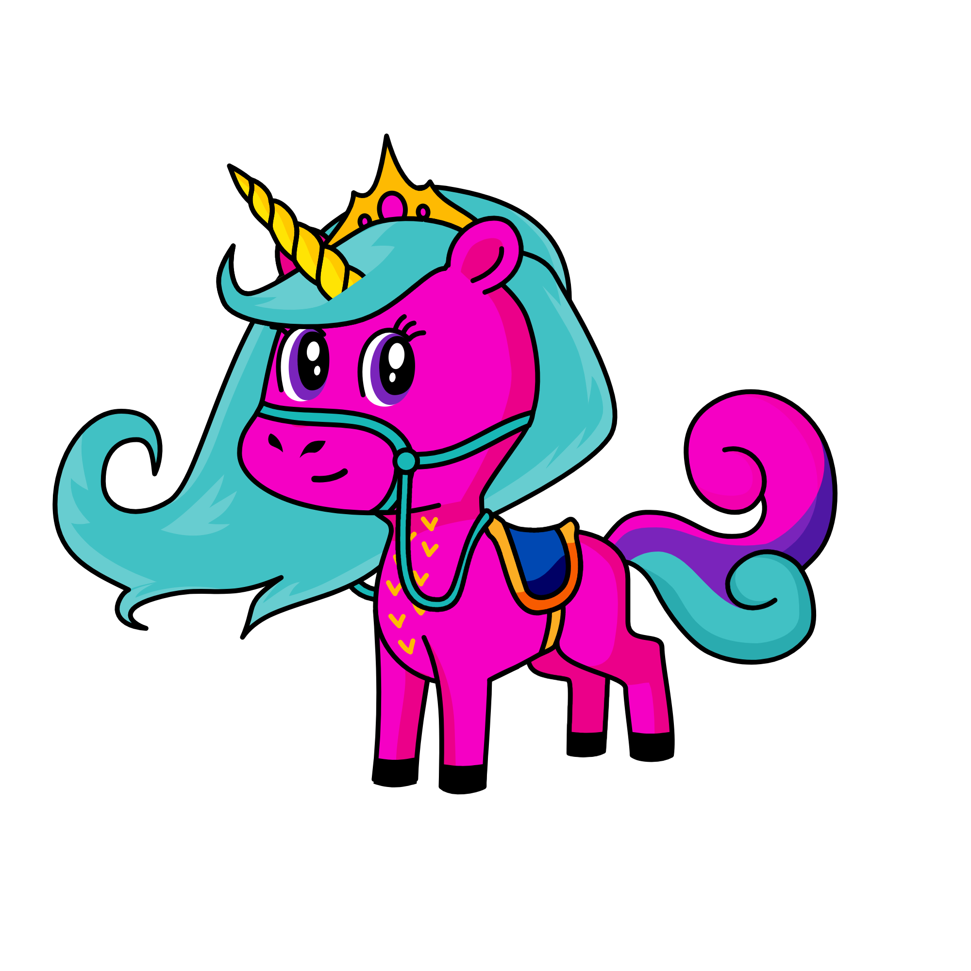 Bluey, the unicorn