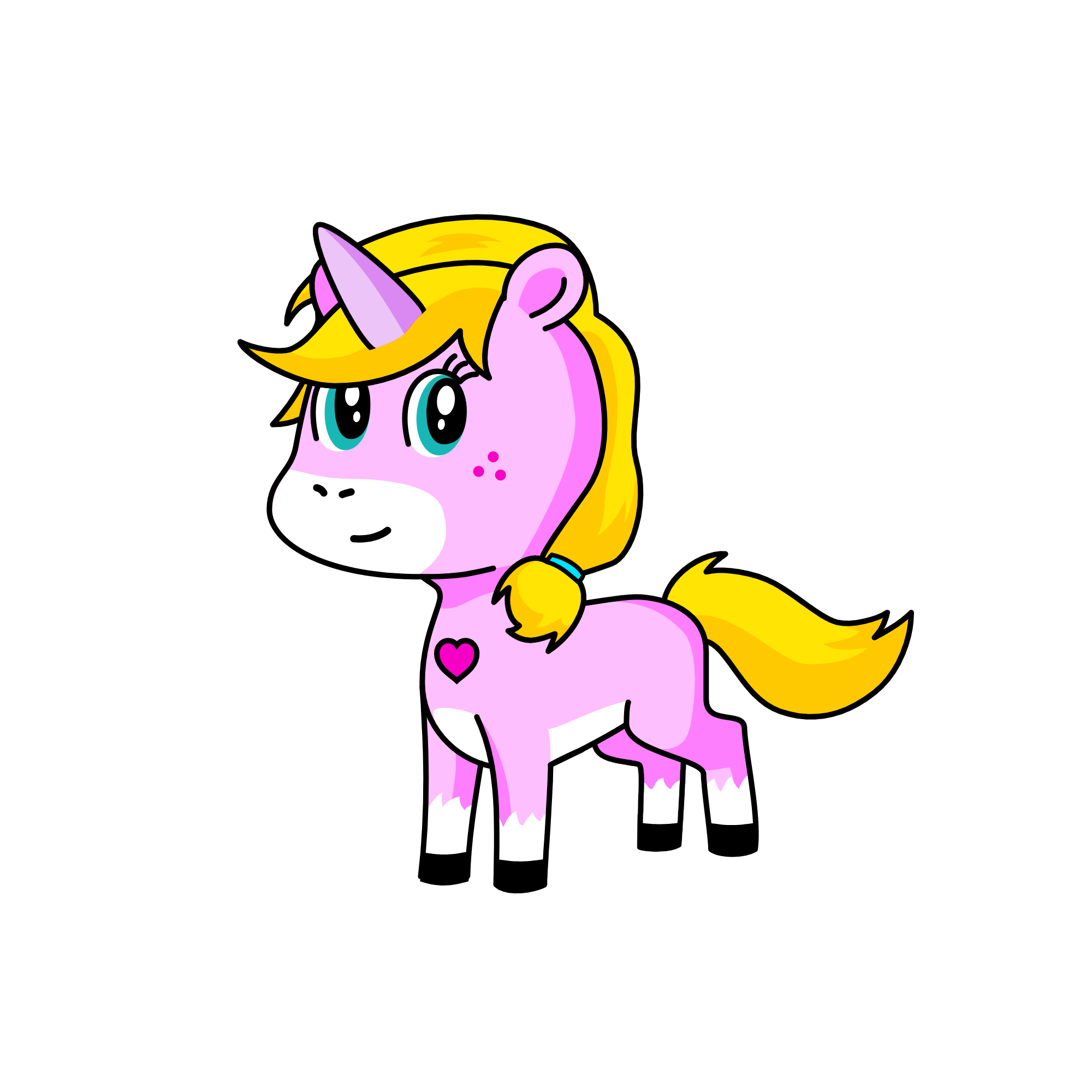 Bashful, the unicorn