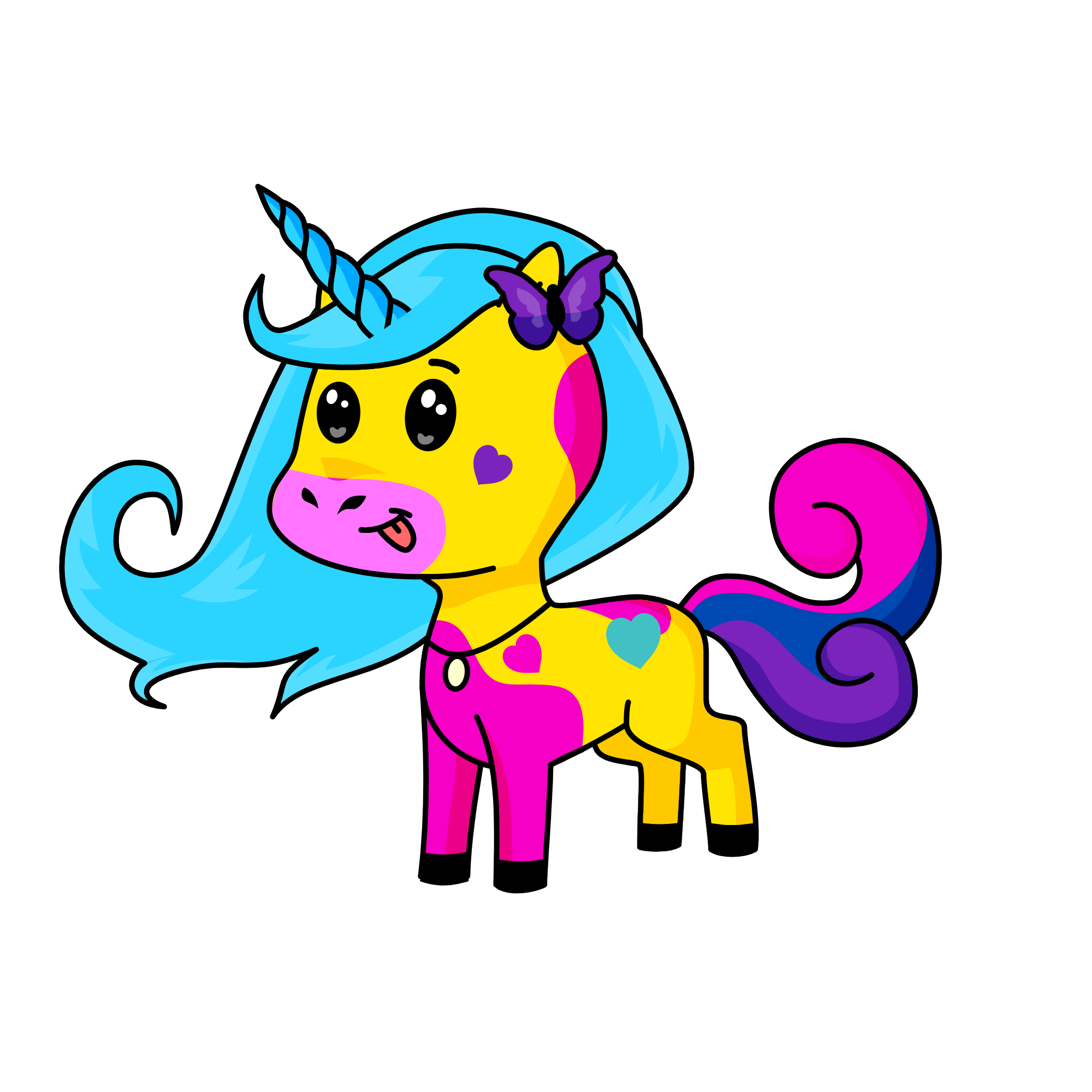 Rainbow, the unicorn