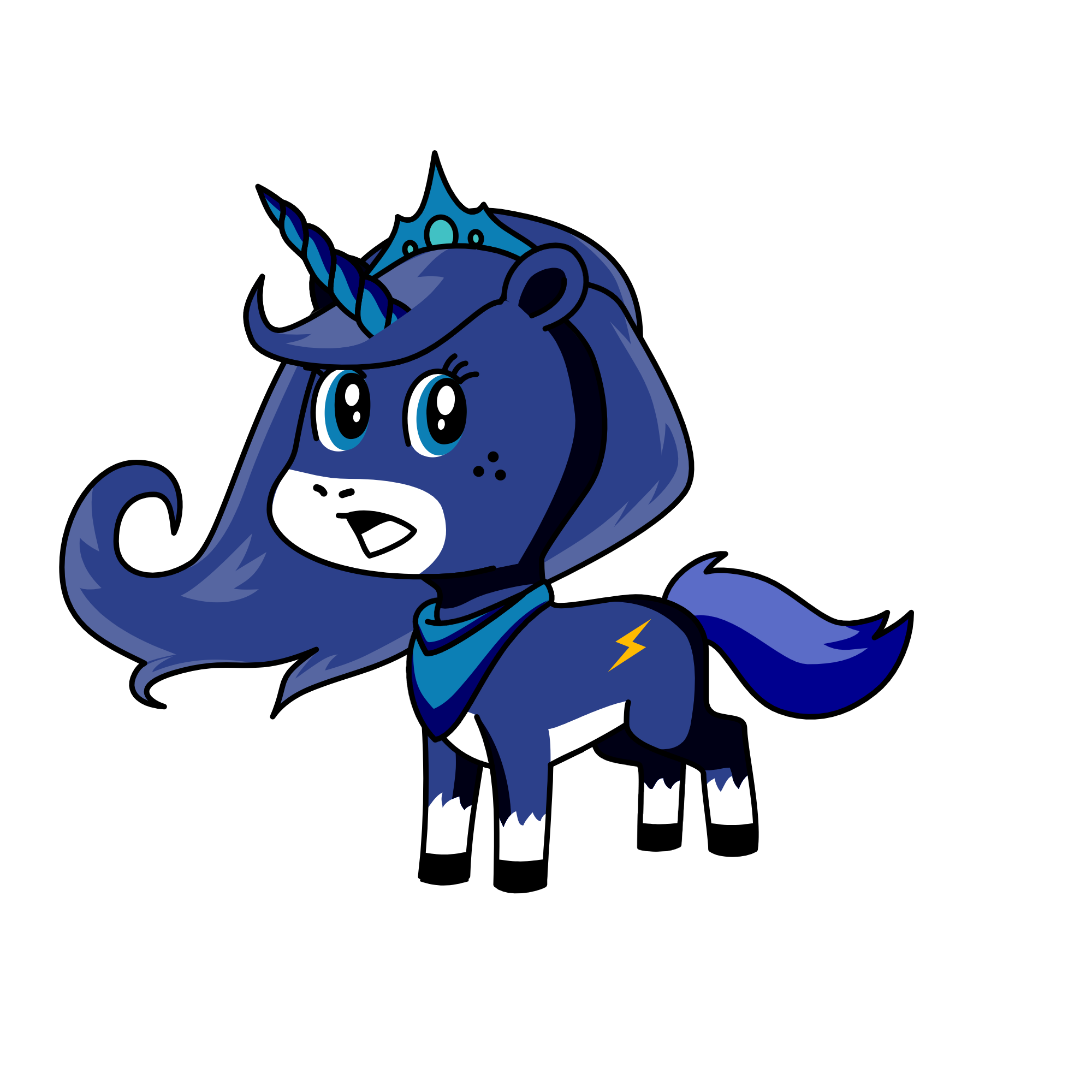 moonlight, the unicorn