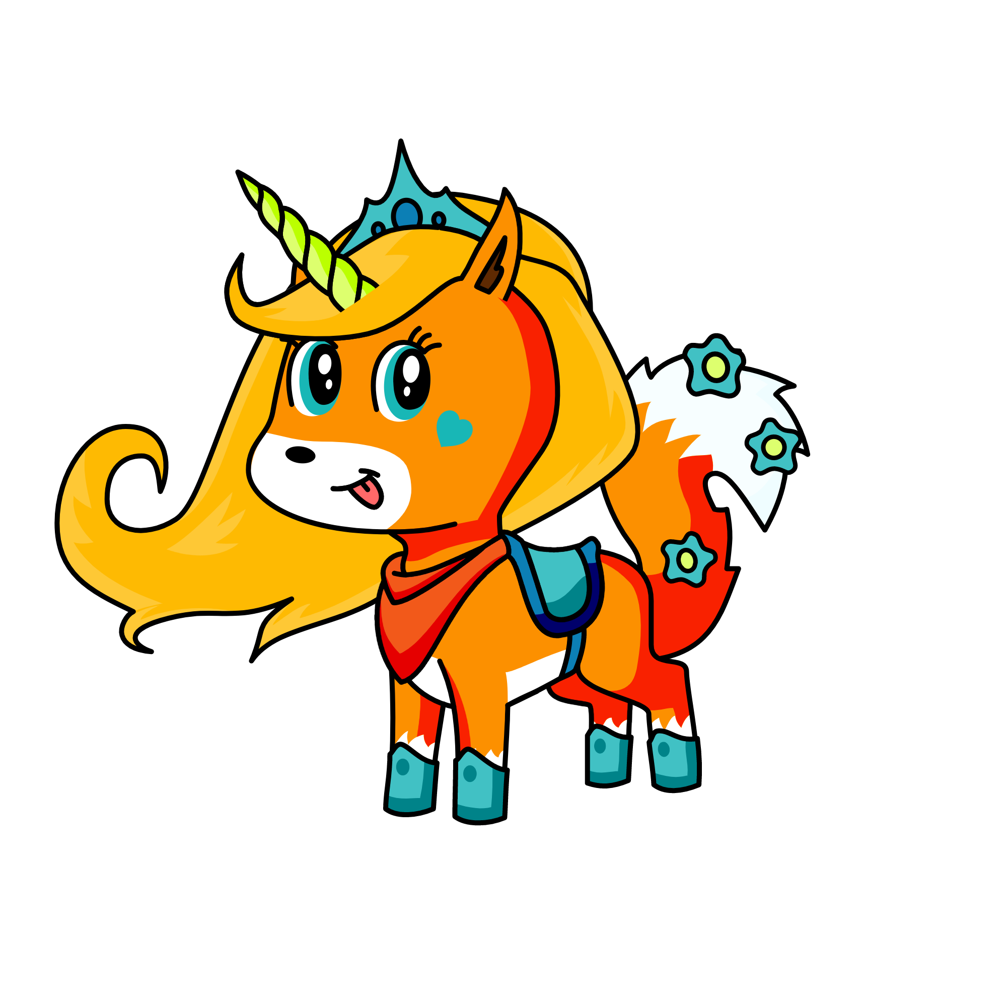 foxywolfywings, the unicorn