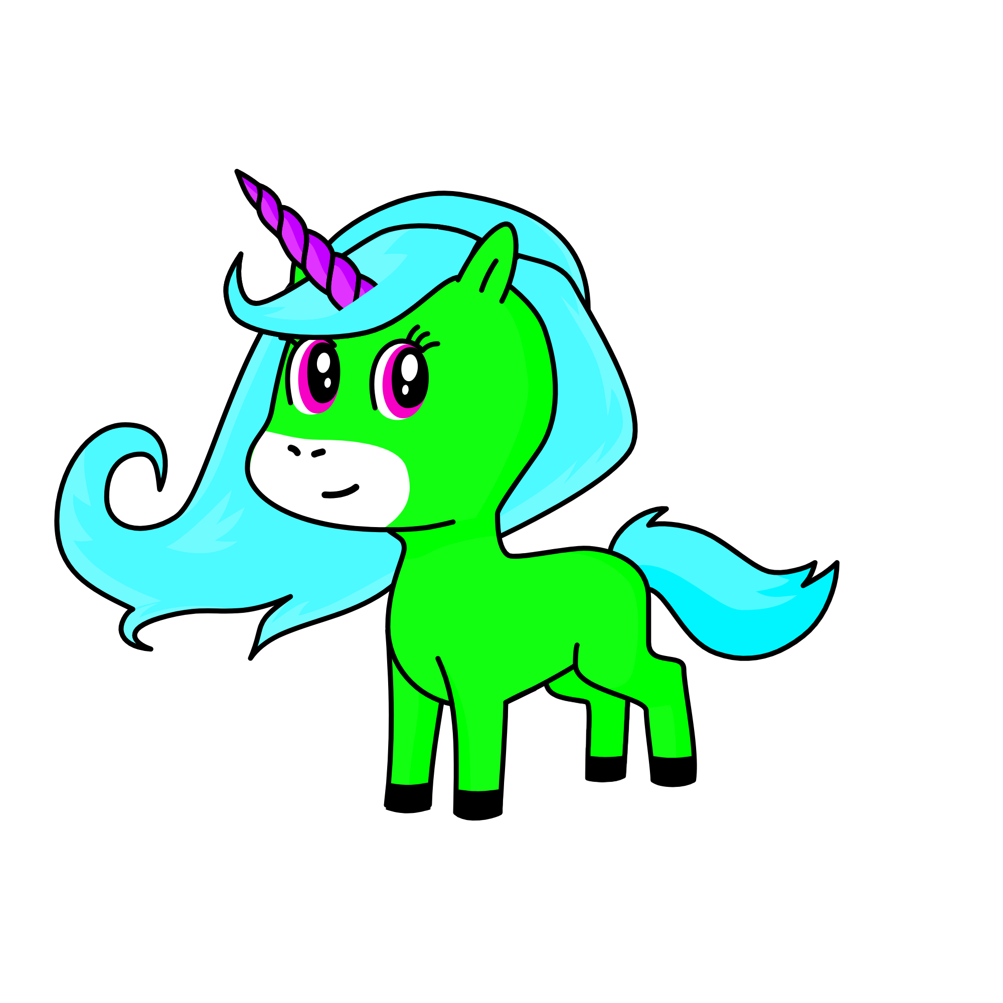 neon , the unicorn