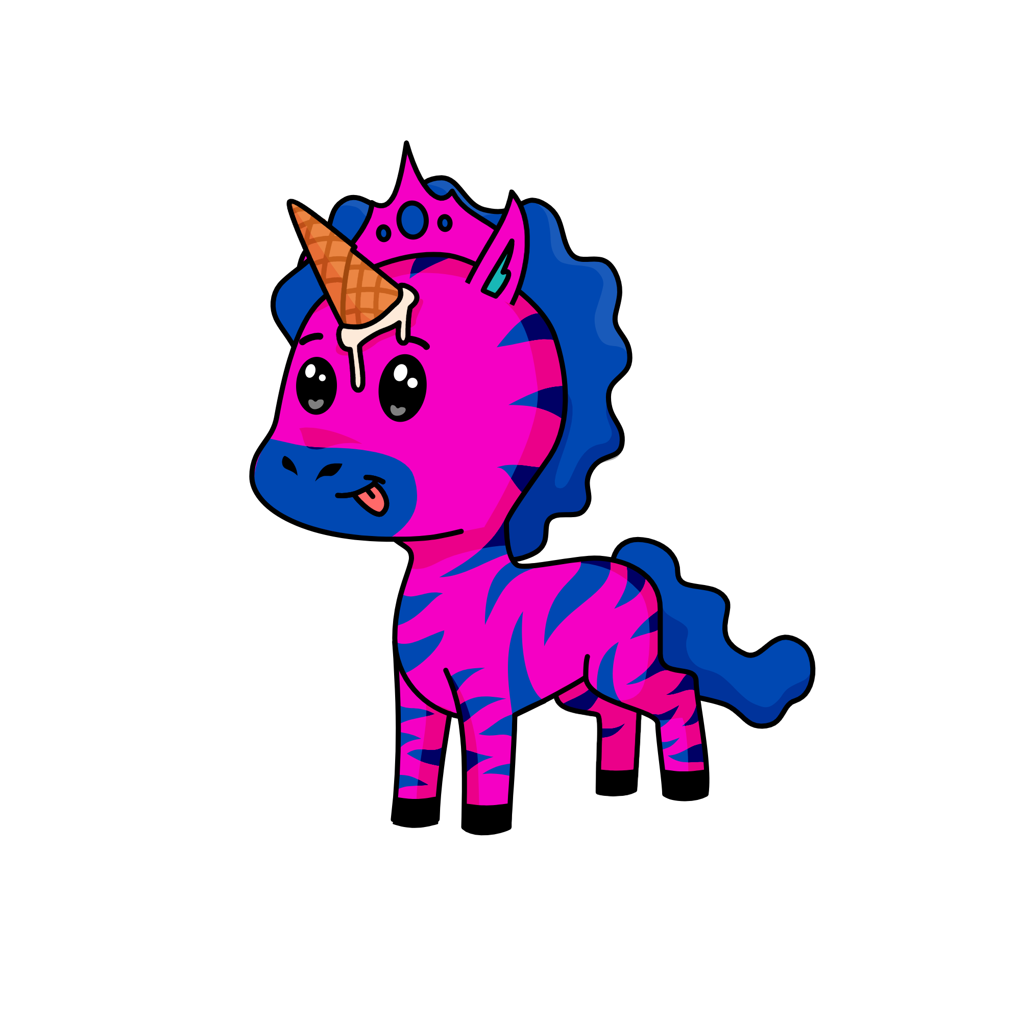 Blue Zebra, the unicorn