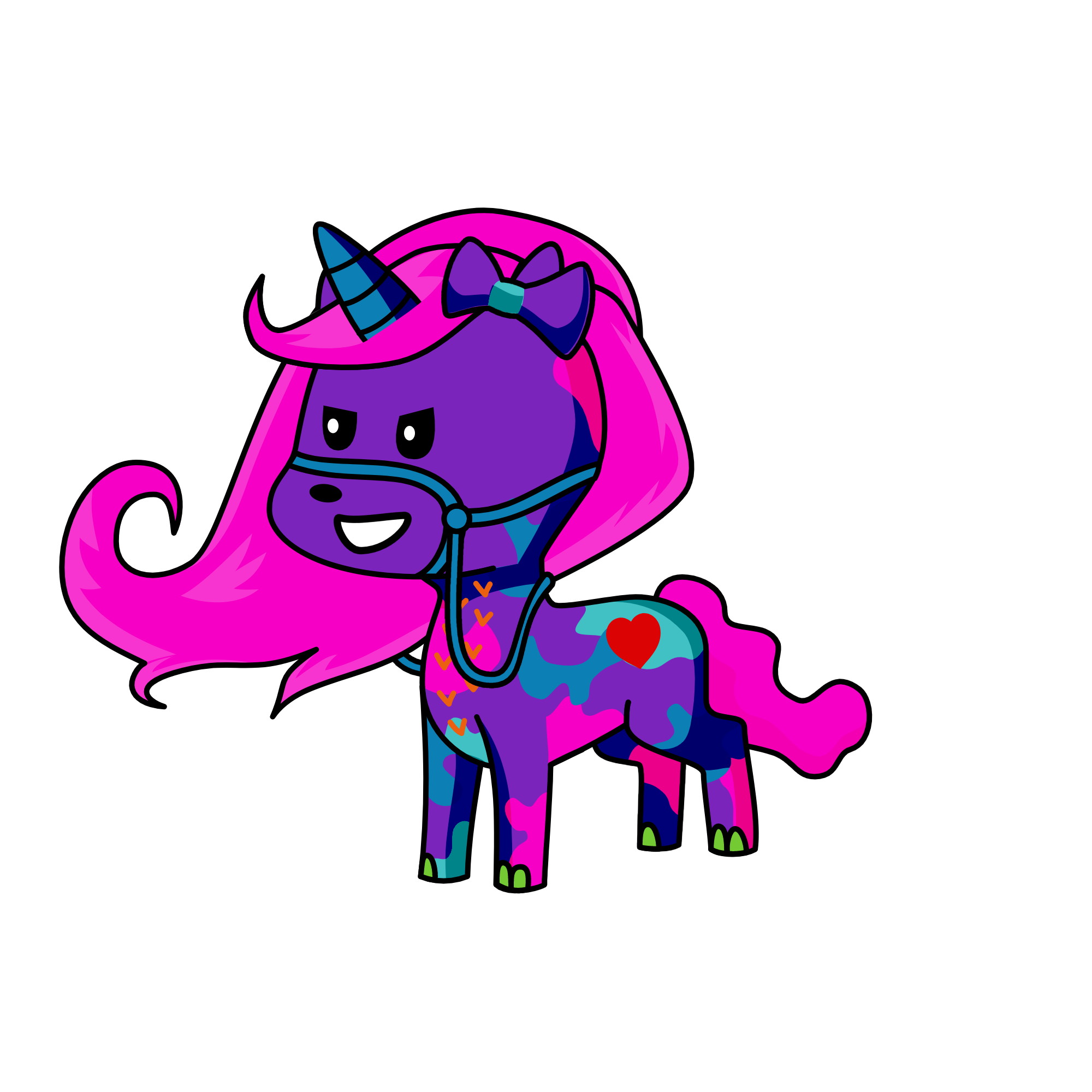Purple, the unicorn