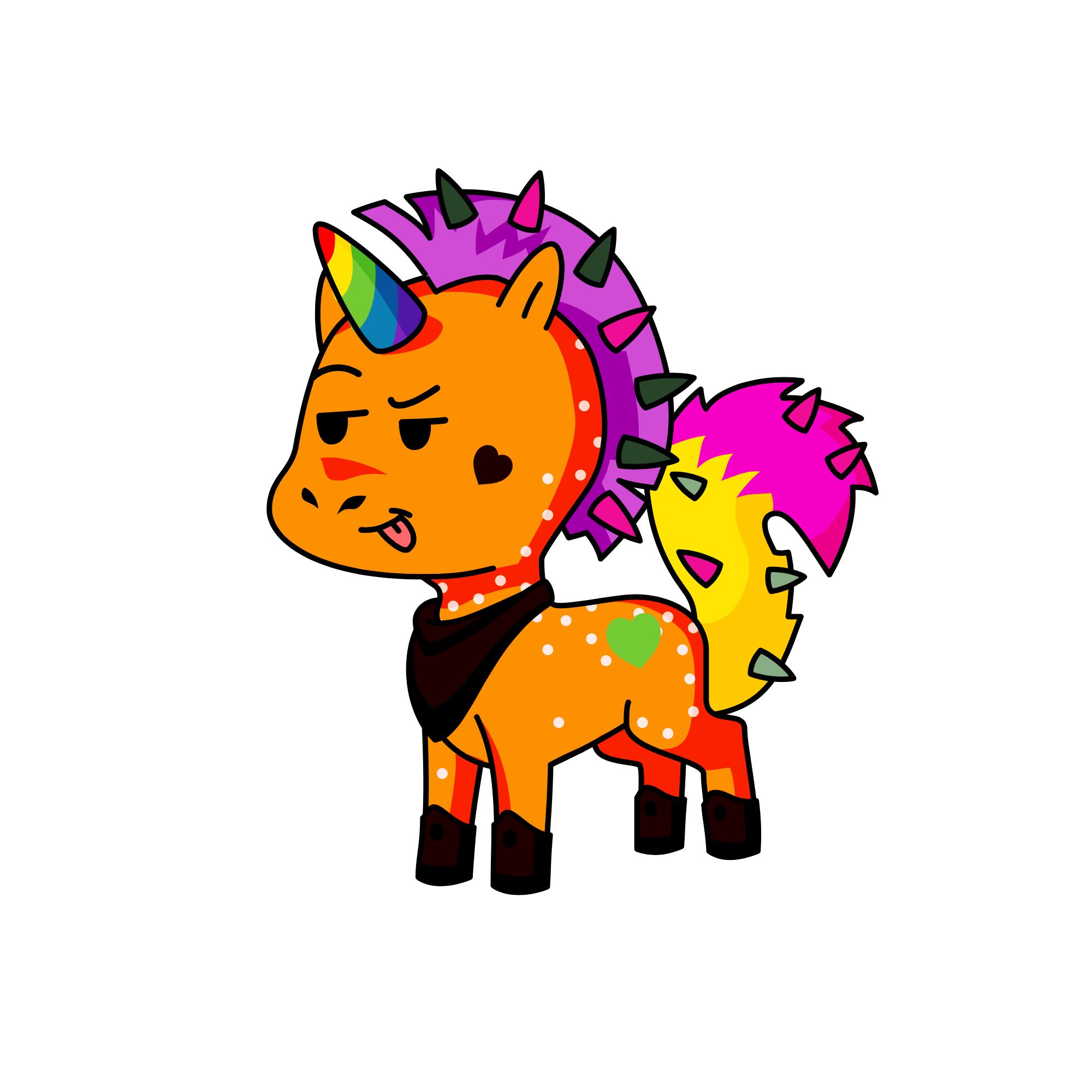 Bubbles, the unicorn