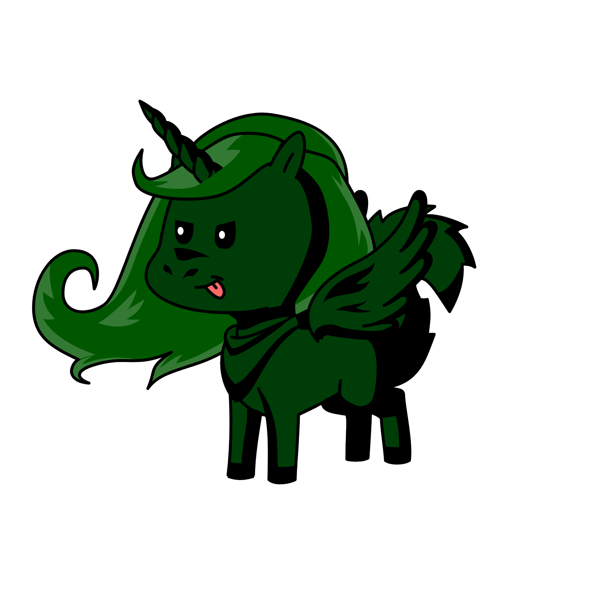 poopy green, the unicorn