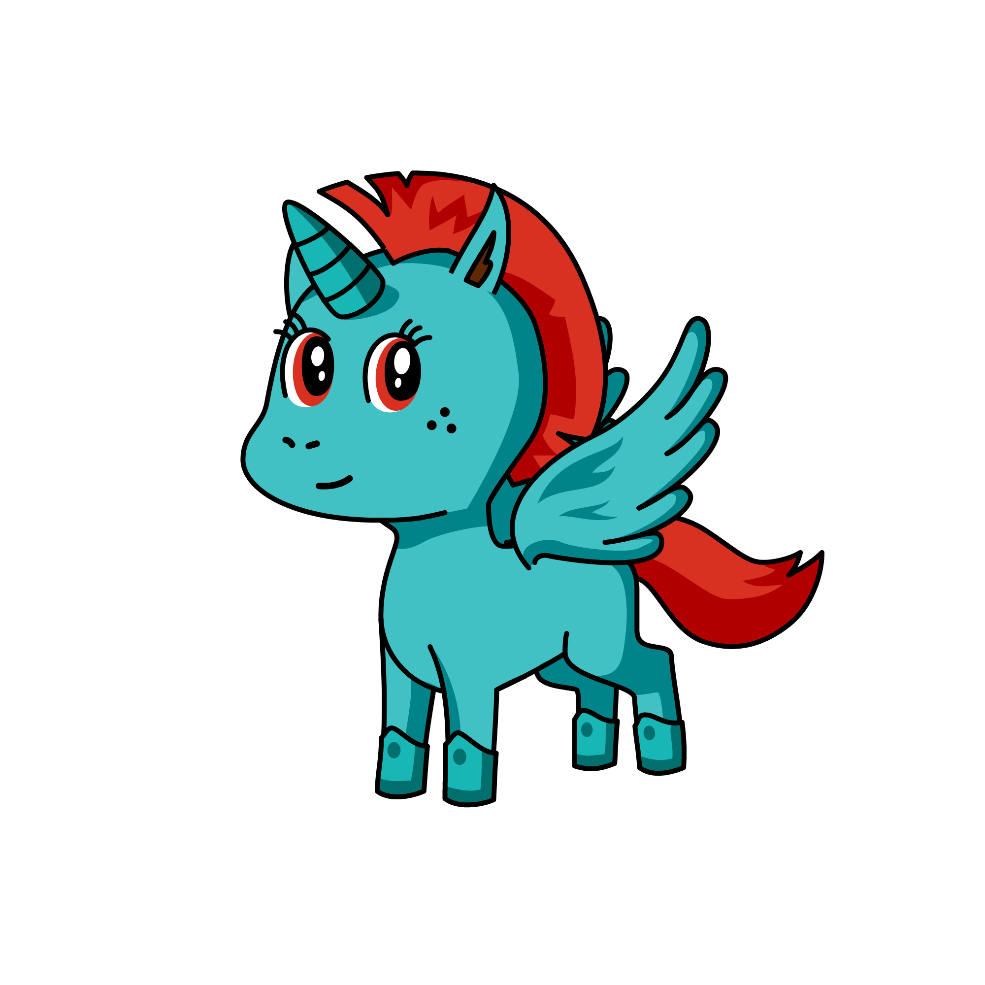 POWER PONY RAINBOW DASH, the unicorn
