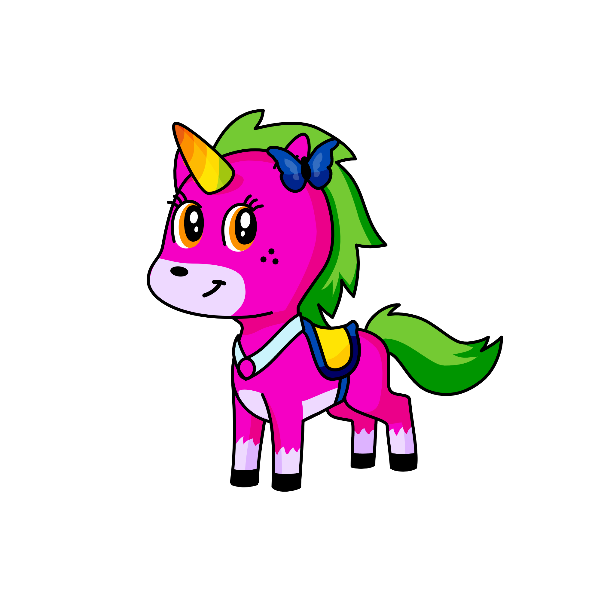 Rainbow ruby, the unicorn