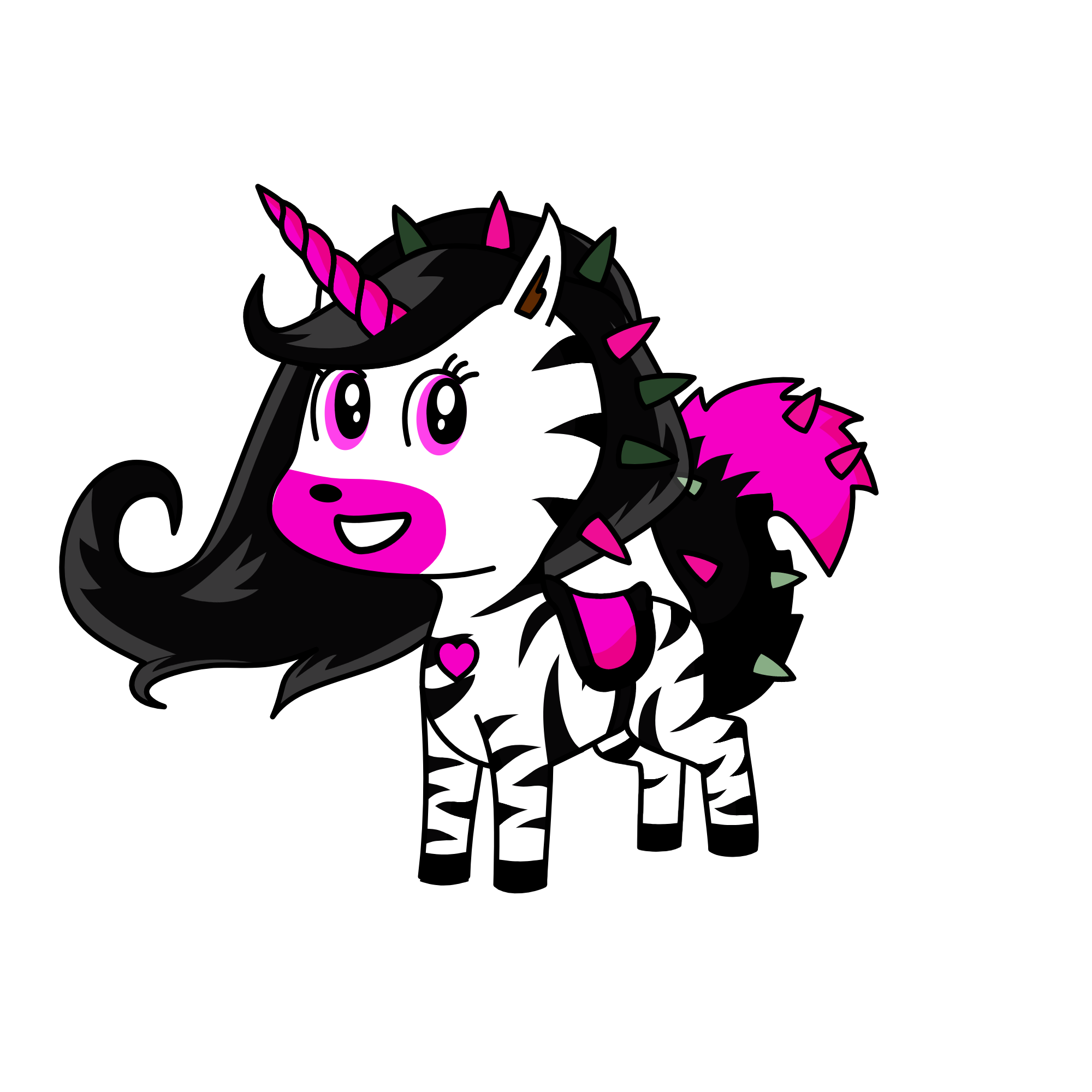 wolf, the unicorn