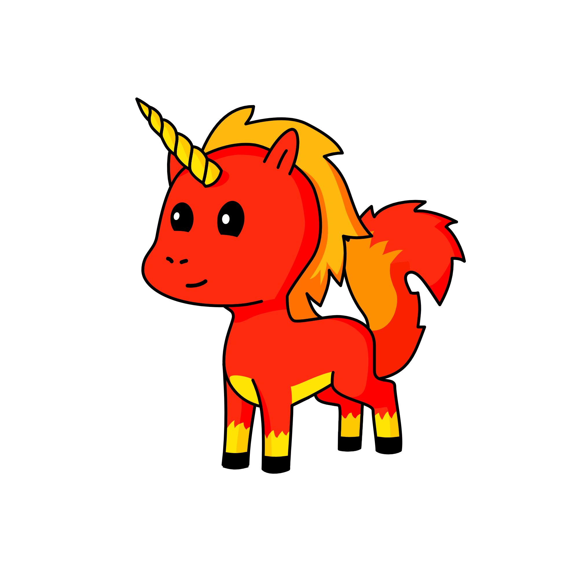 fire flame, the unicorn