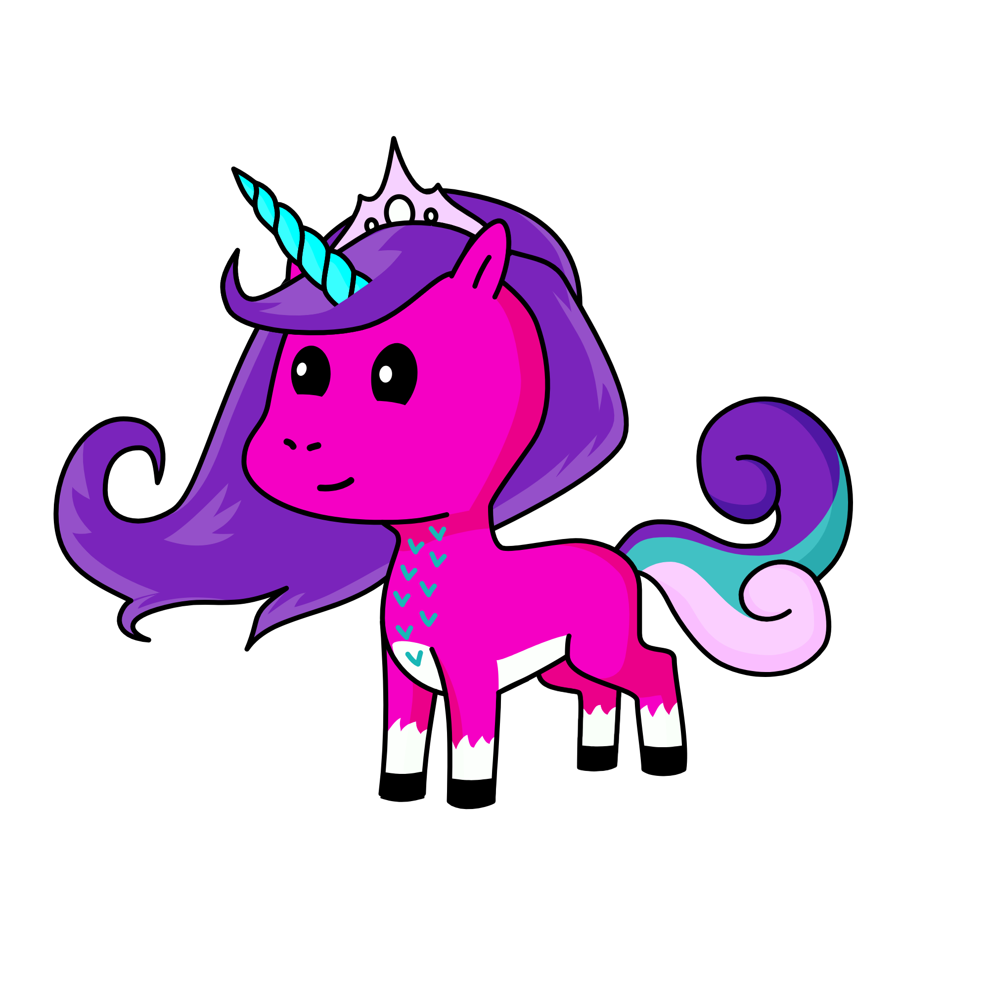 Queen of the snow, the unicorn