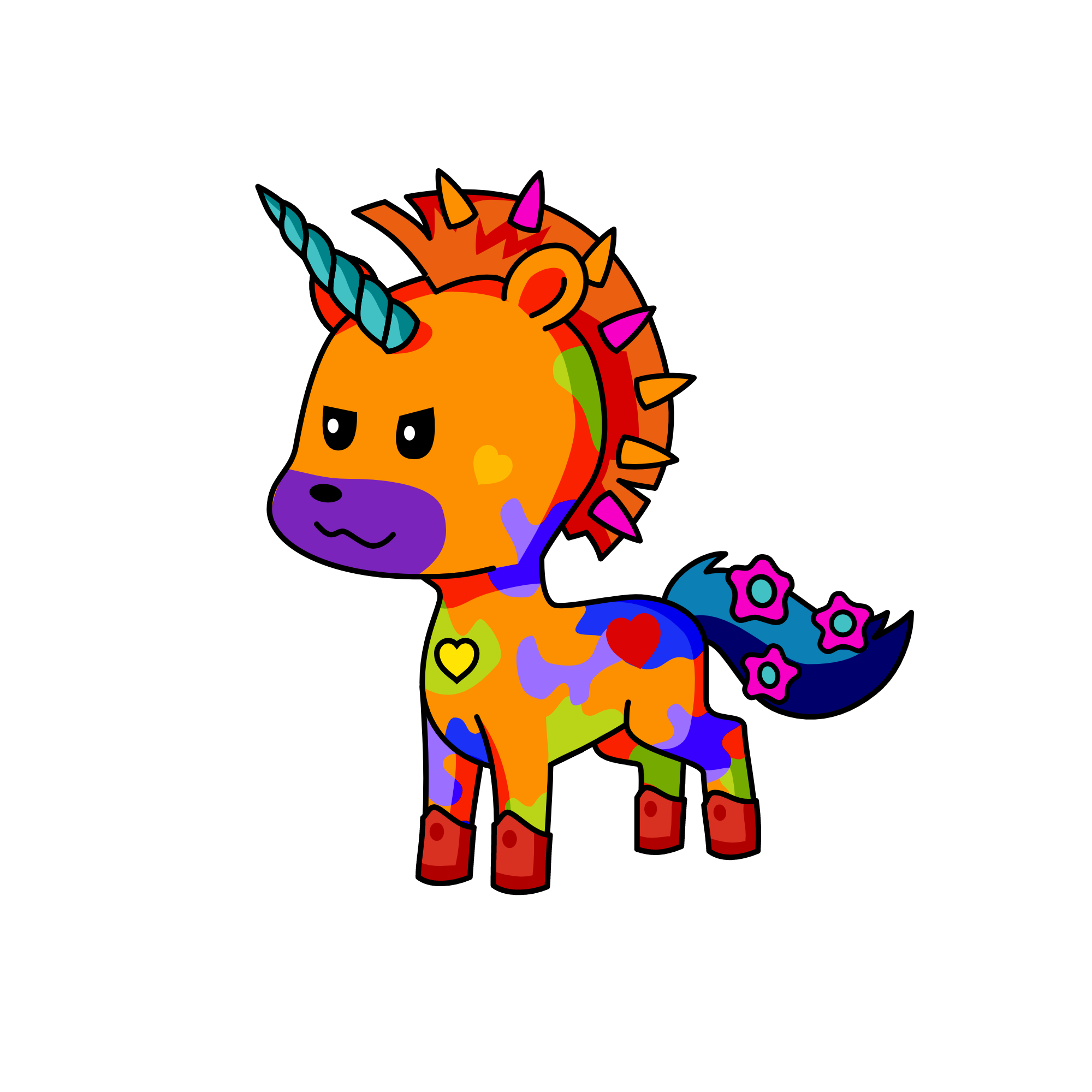 grr i will scare you haha grr , the unicorn