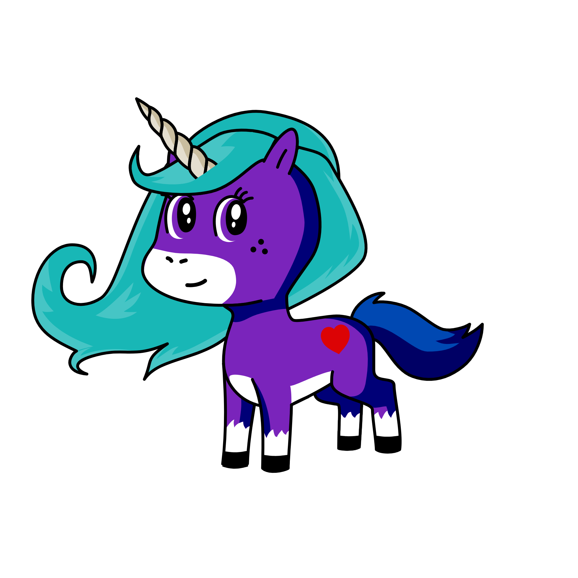 blue barry, the unicorn