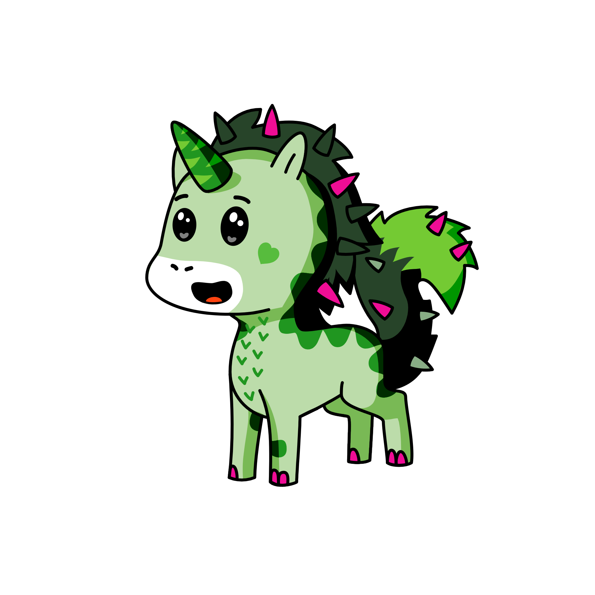 Spiky, the unicorn