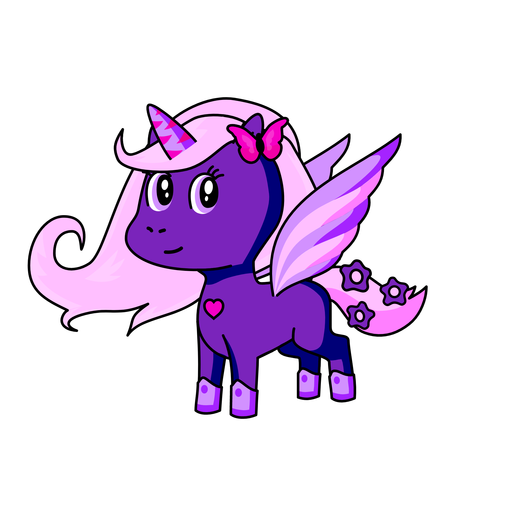 a unicorn butterfly, the unicorn