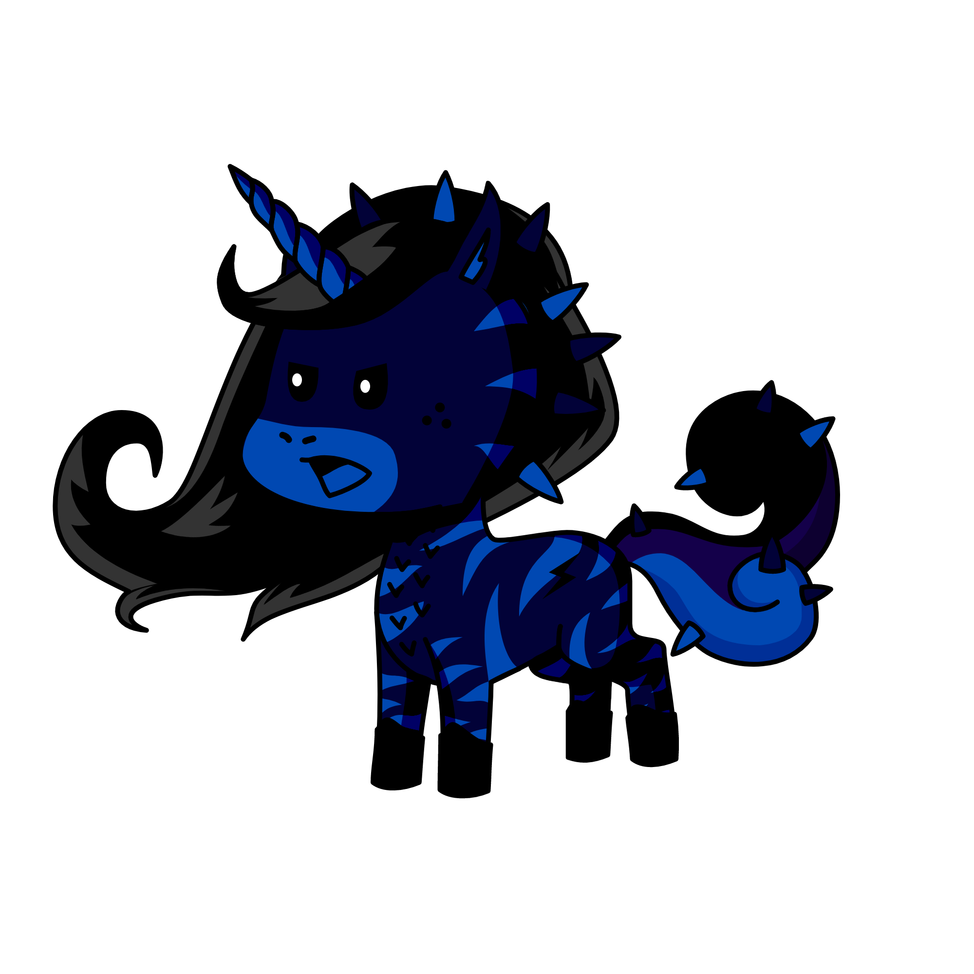 Dark ice, the unicorn