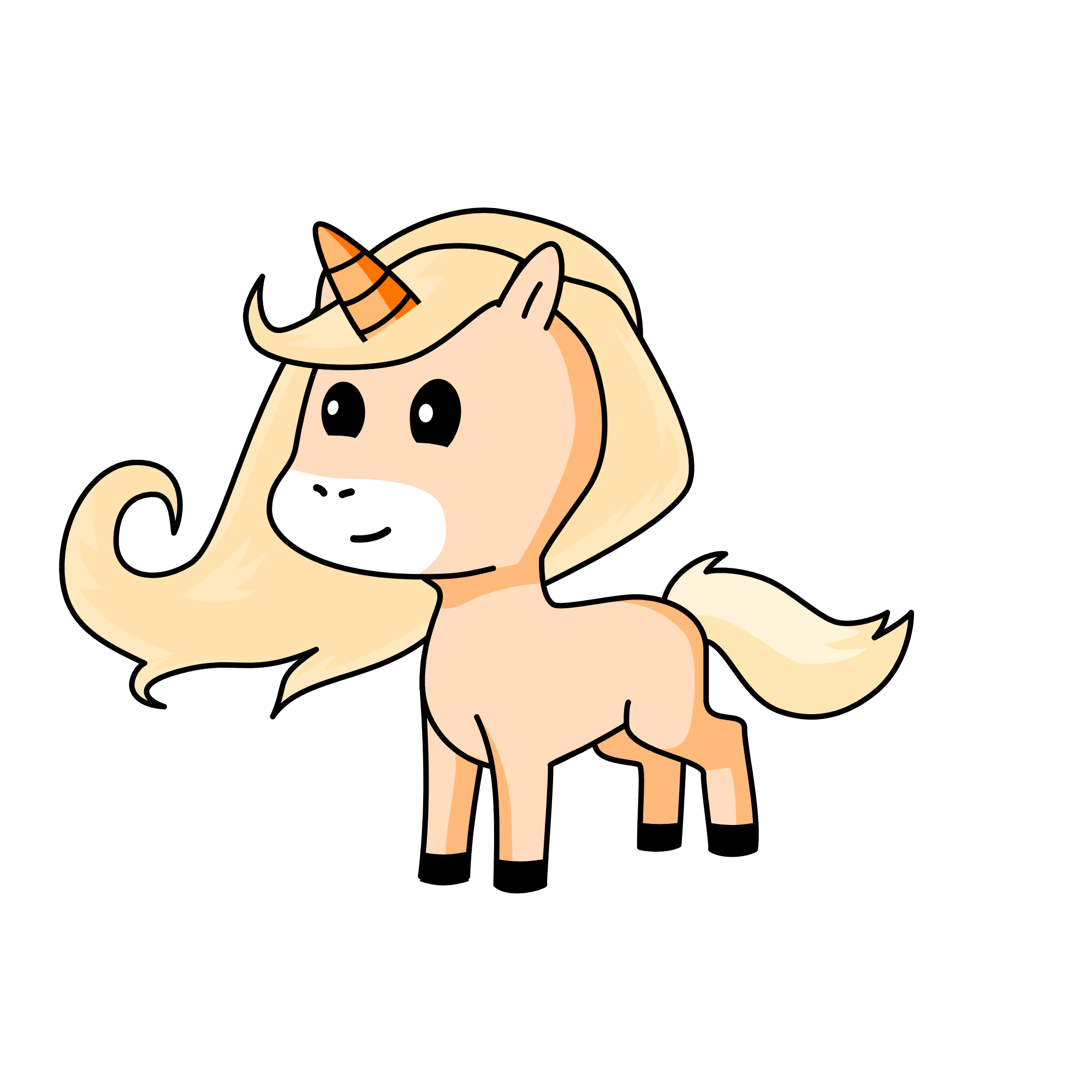 Orange Merangie, the unicorn