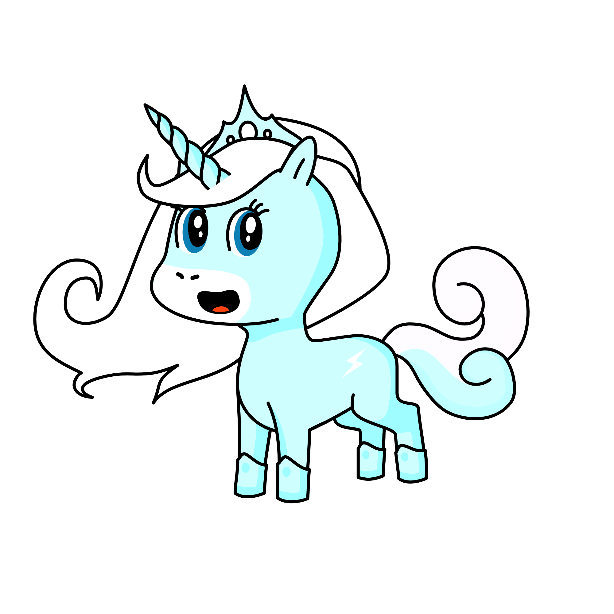Princess Snow Angel , the unicorn