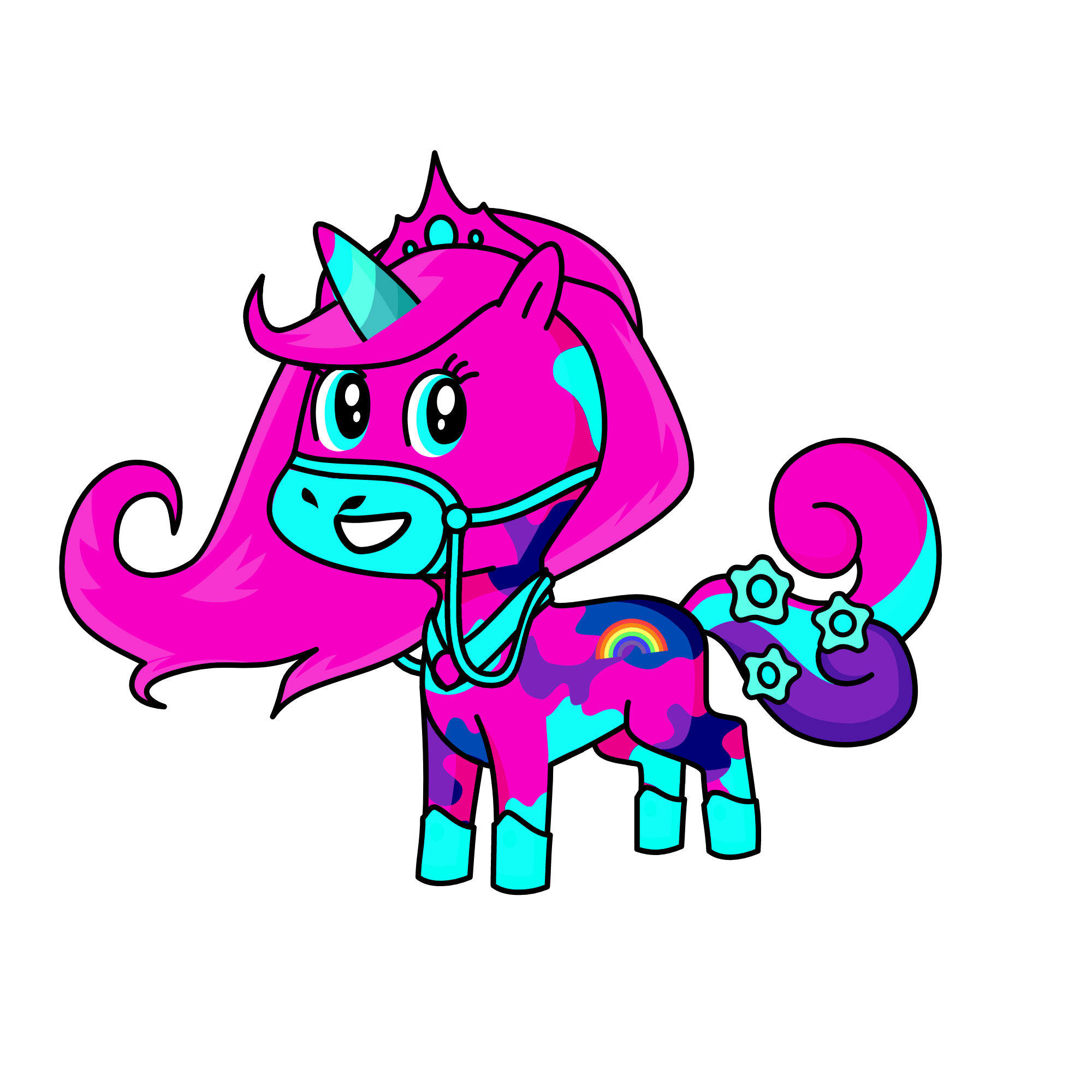 Rainbow Galaxy Rose🦄, the unicorn