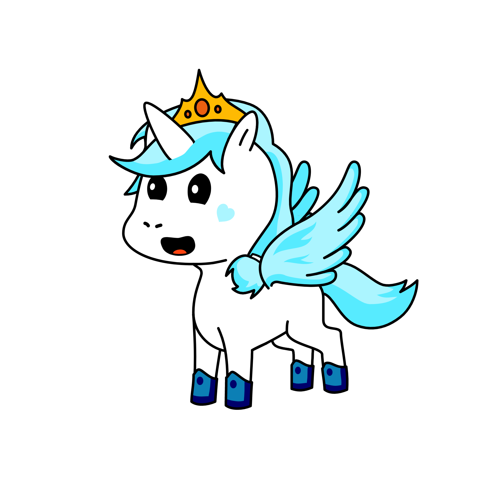 Ice queen, the unicorn