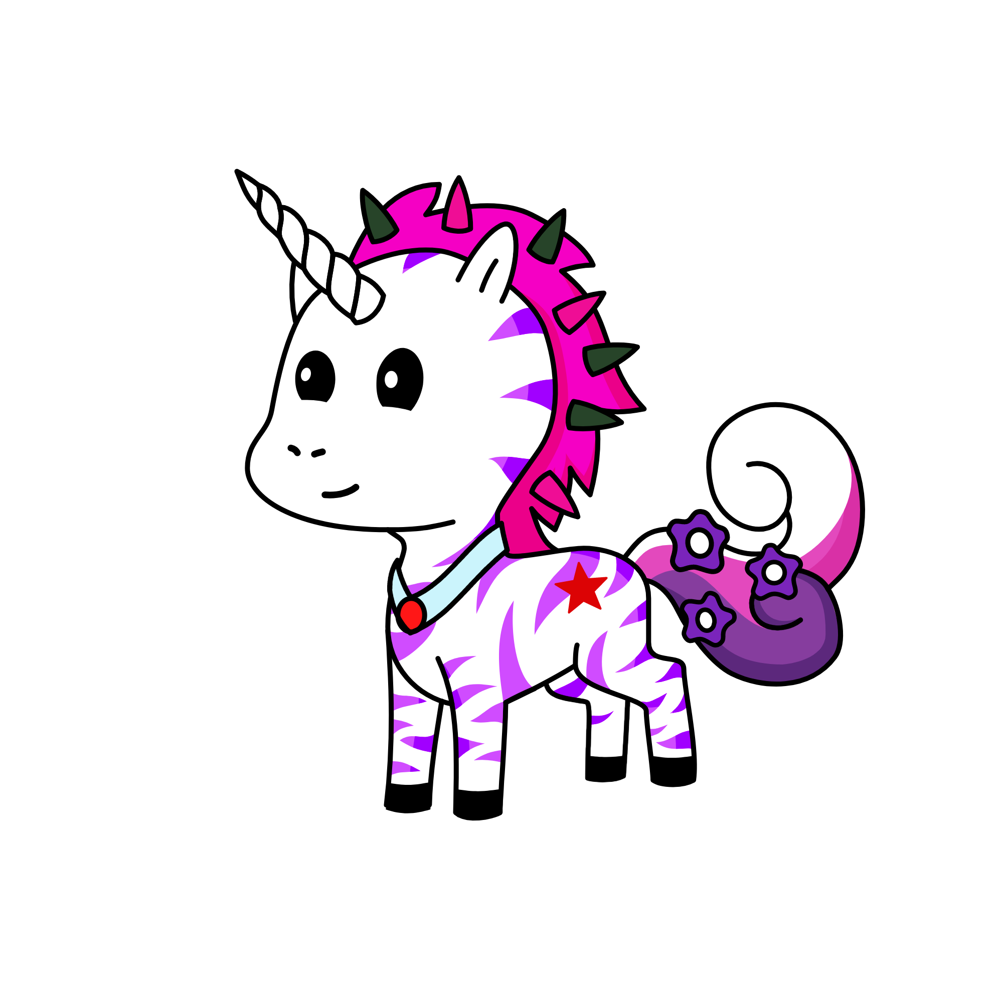 Rainbow, the unicorn