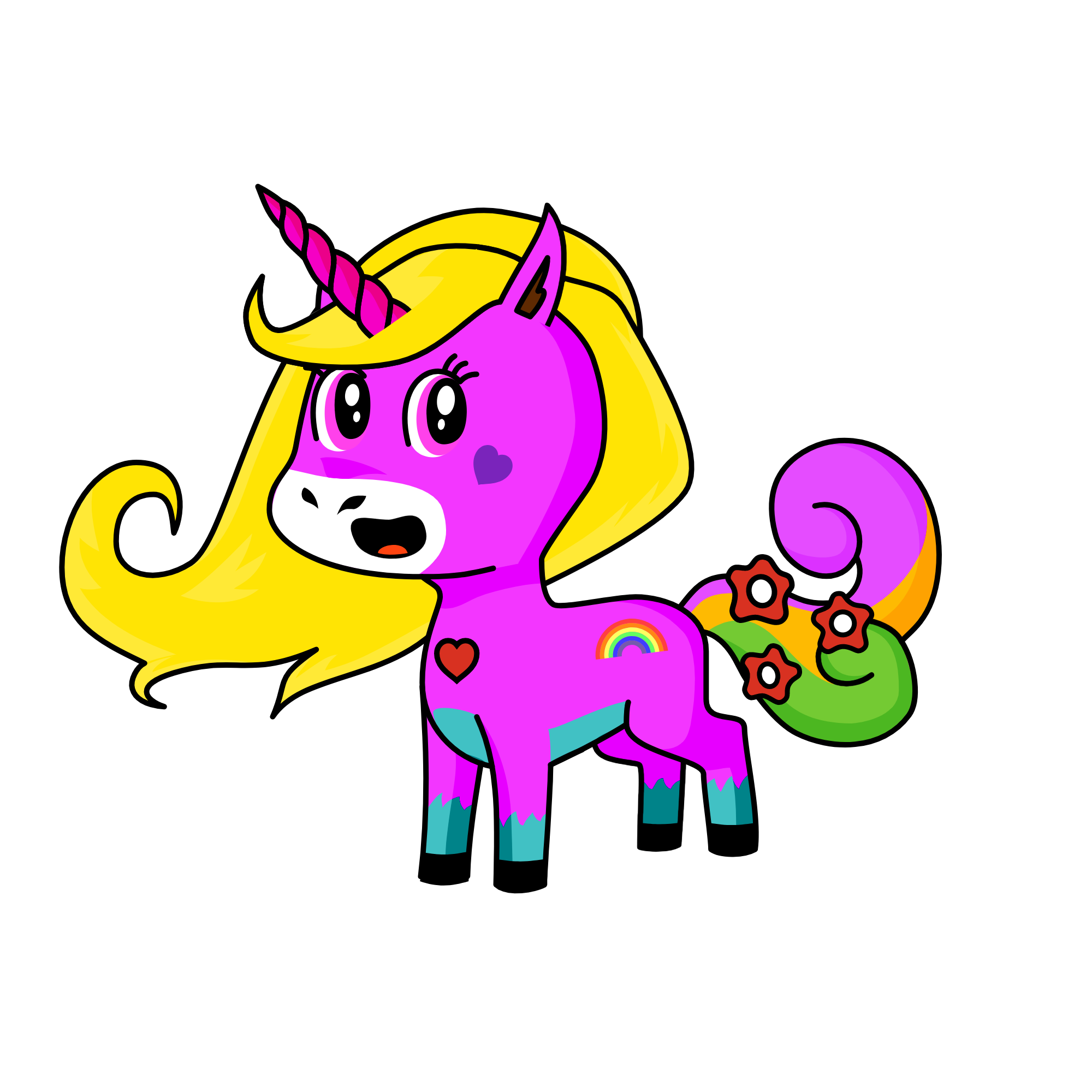 Rainbow, the unicorn
