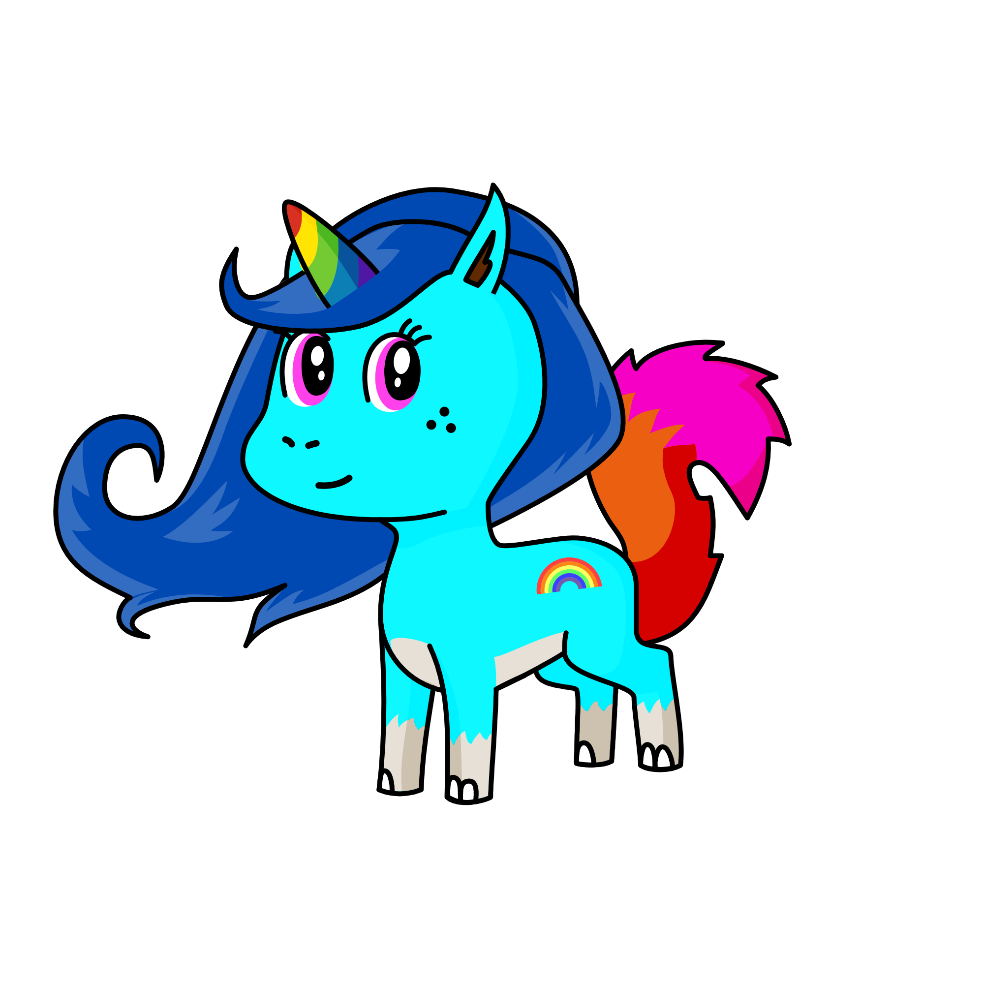 Snow princess, the unicorn