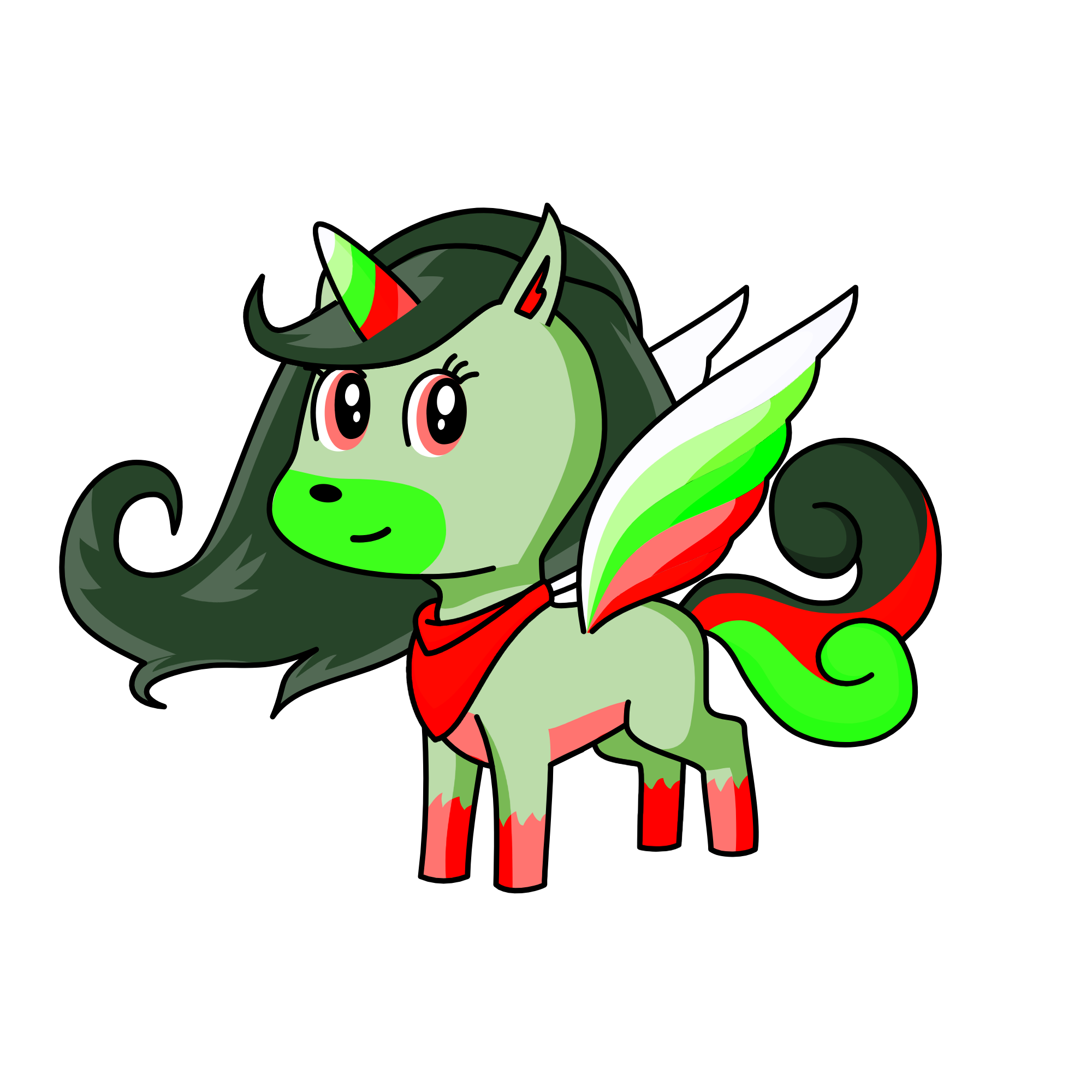 Christmas, the unicorn