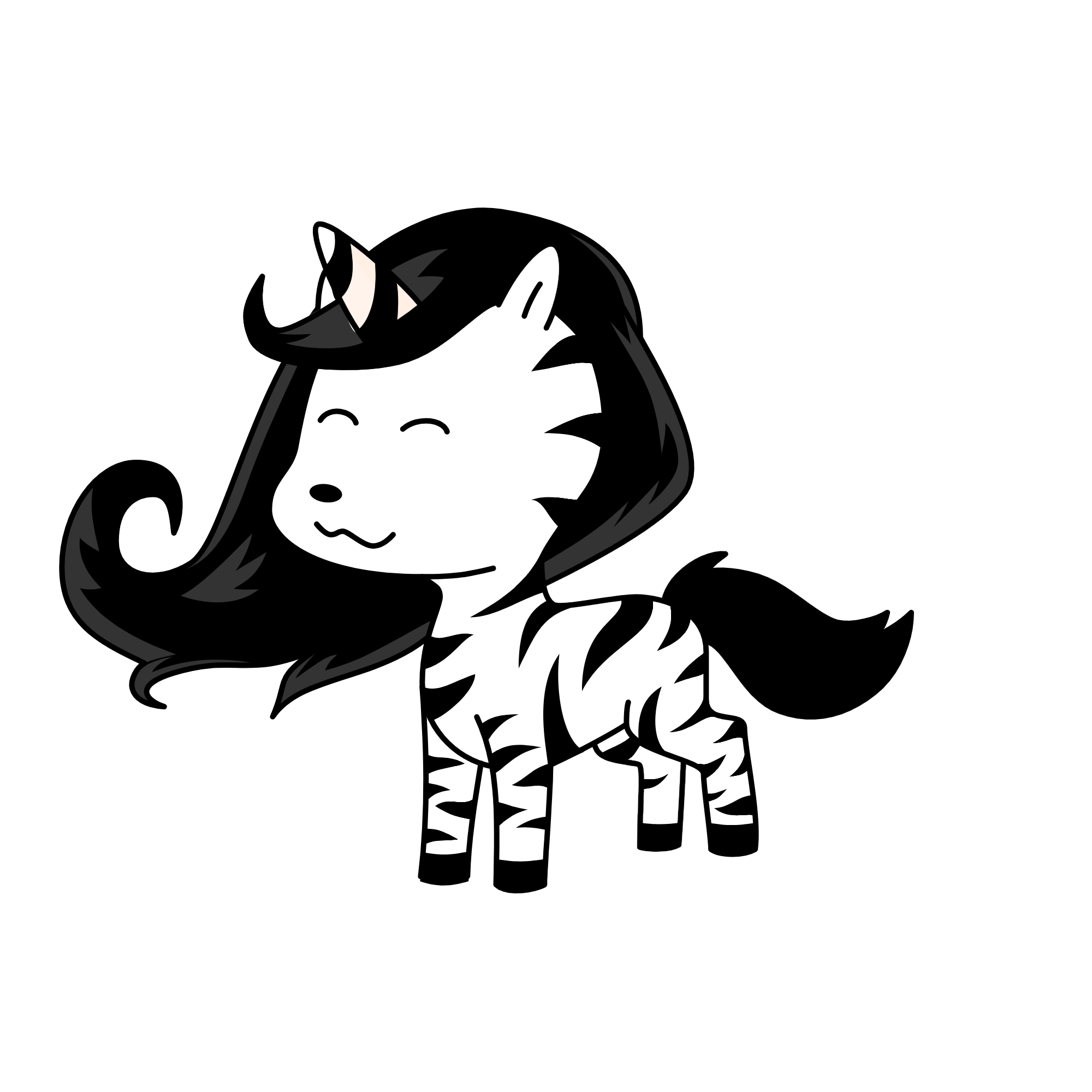 zebra-chan, the unicorn