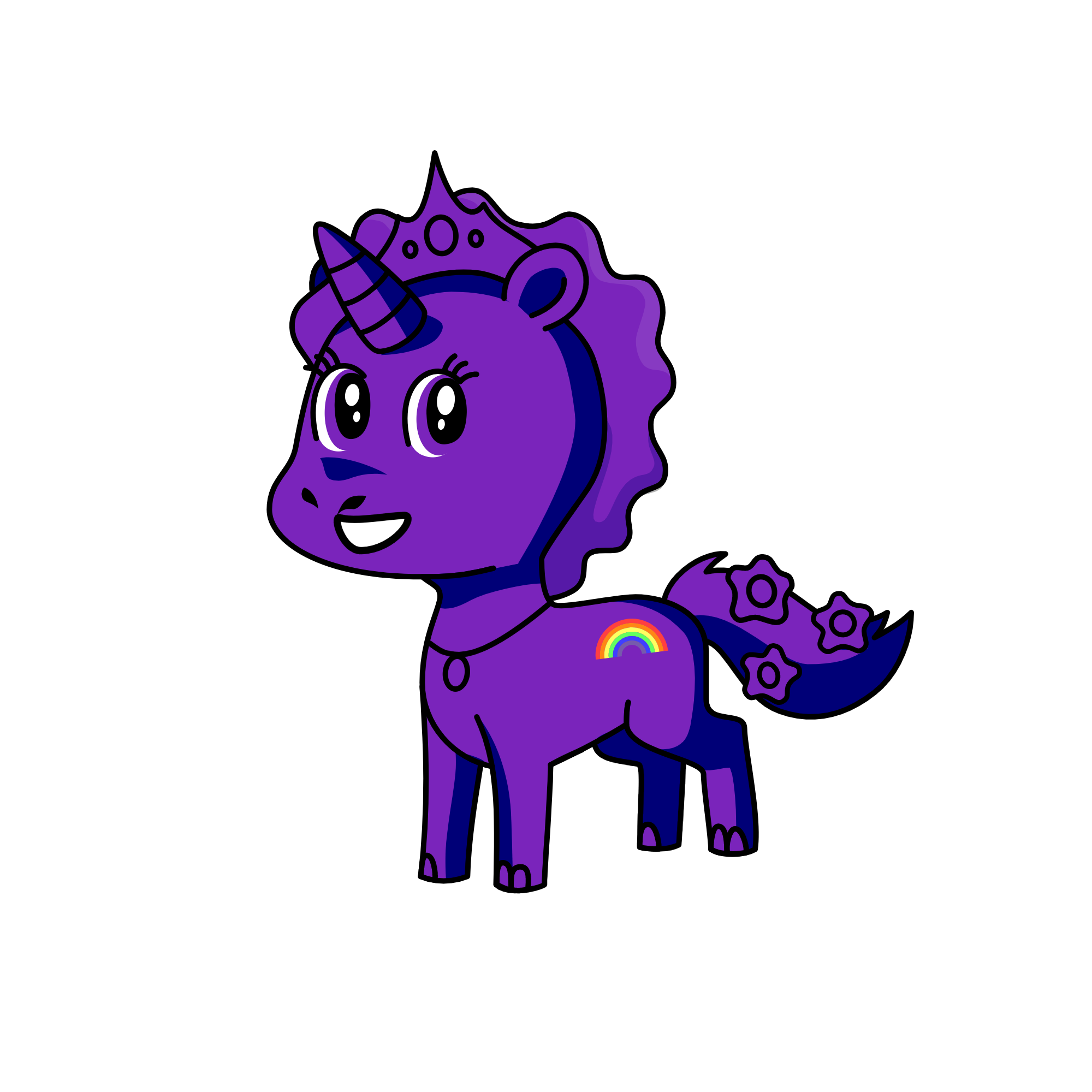 Purple, the unicorn