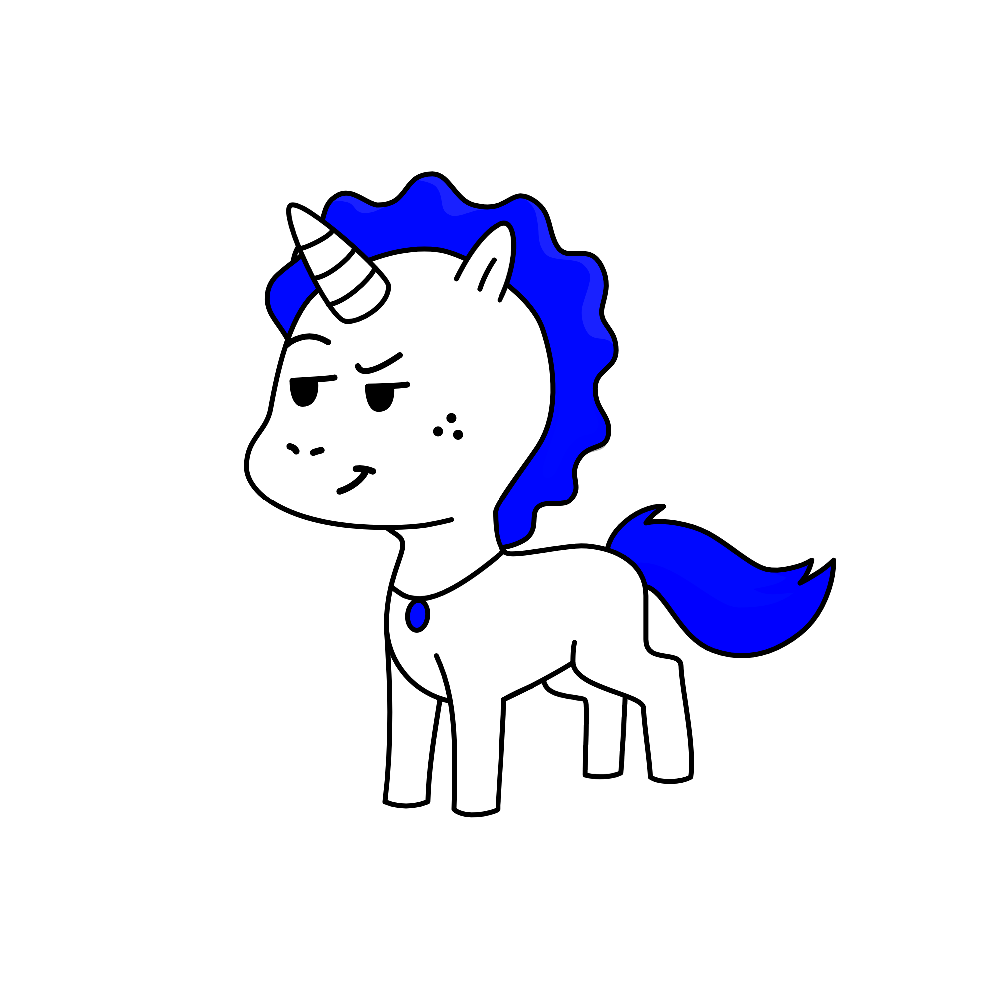 Bluey, the unicorn