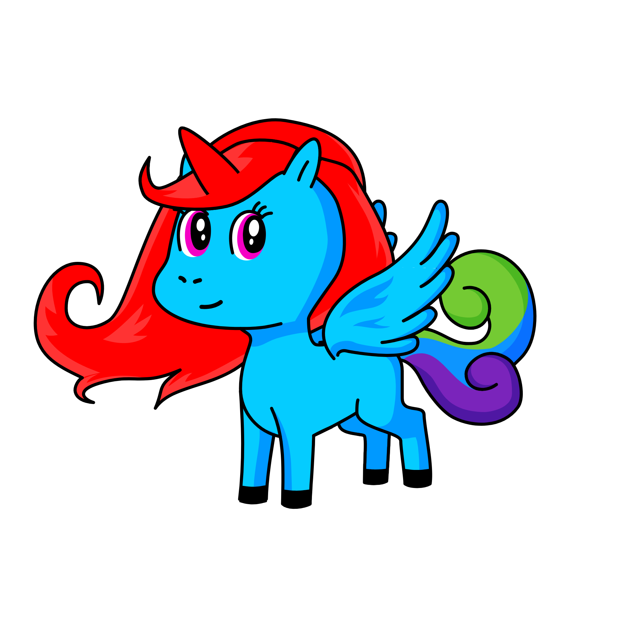 Rainbow Dash, the unicorn