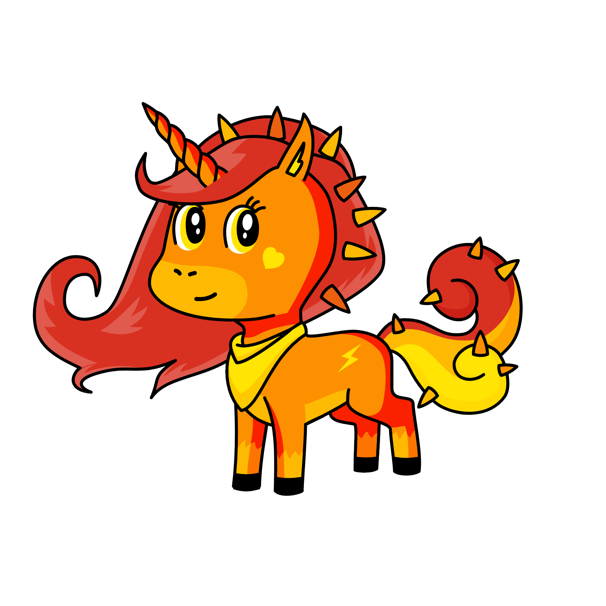 mega evolved flareon, the unicorn