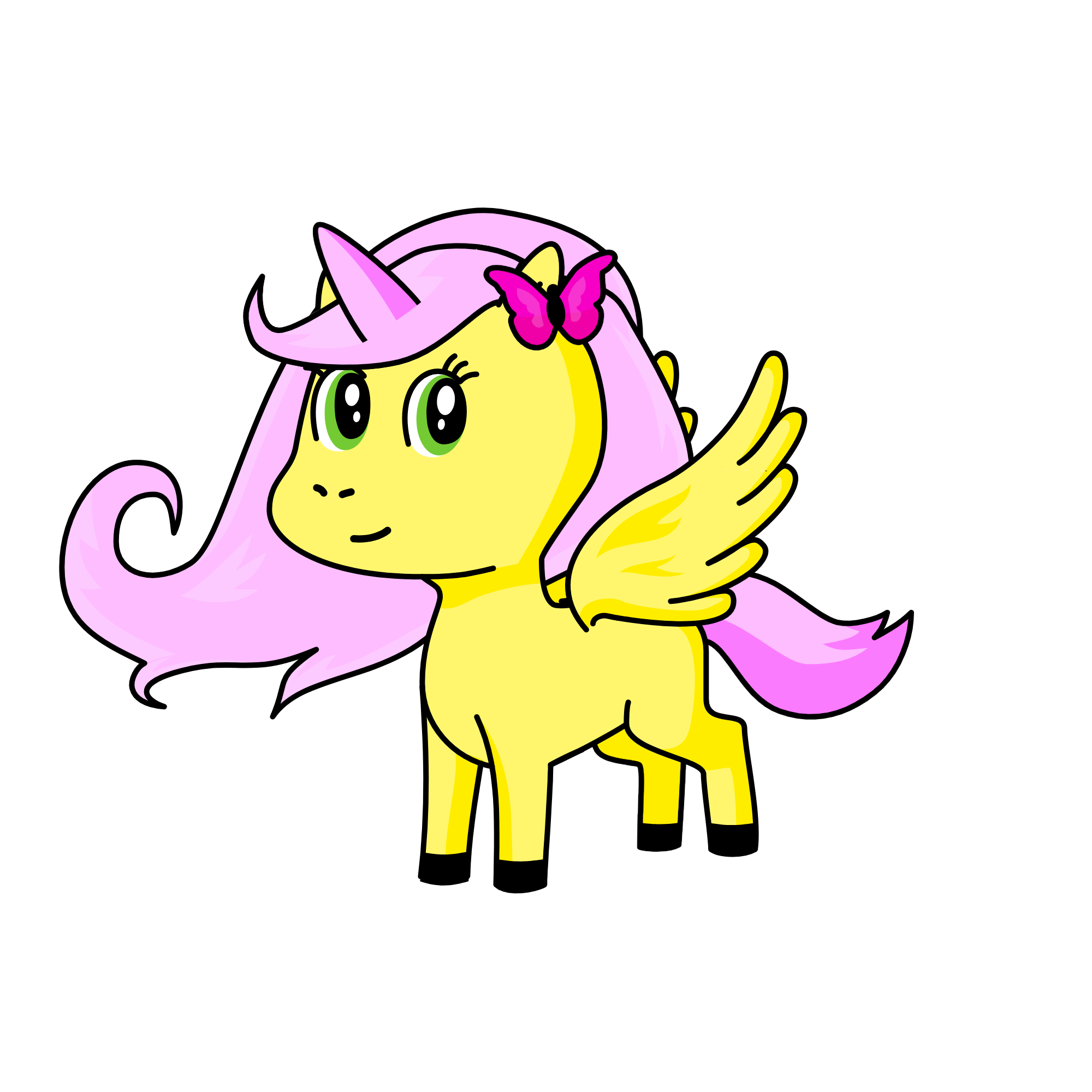 Fluttershy, the unicorn