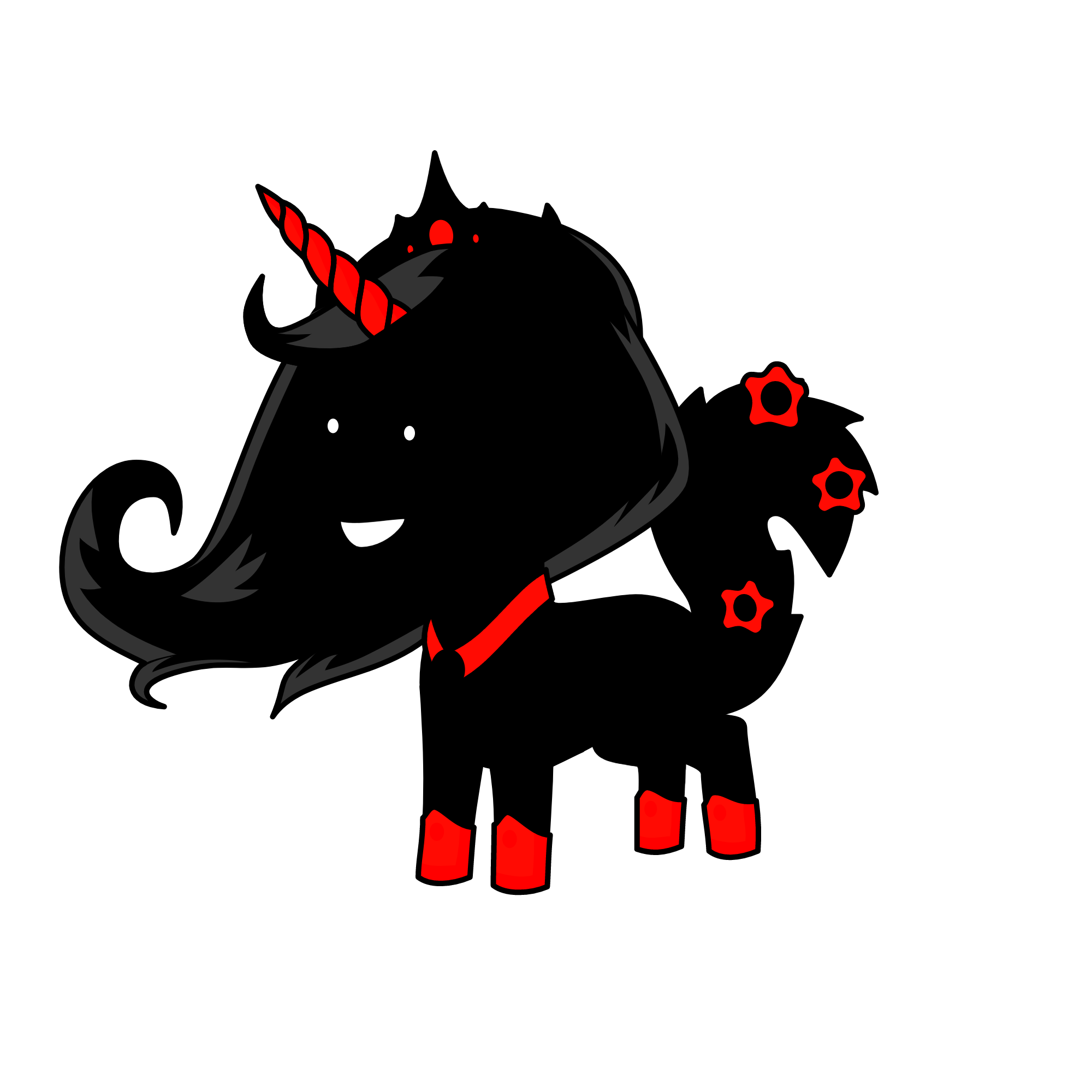 queen of darkness/ evil queen, the unicorn