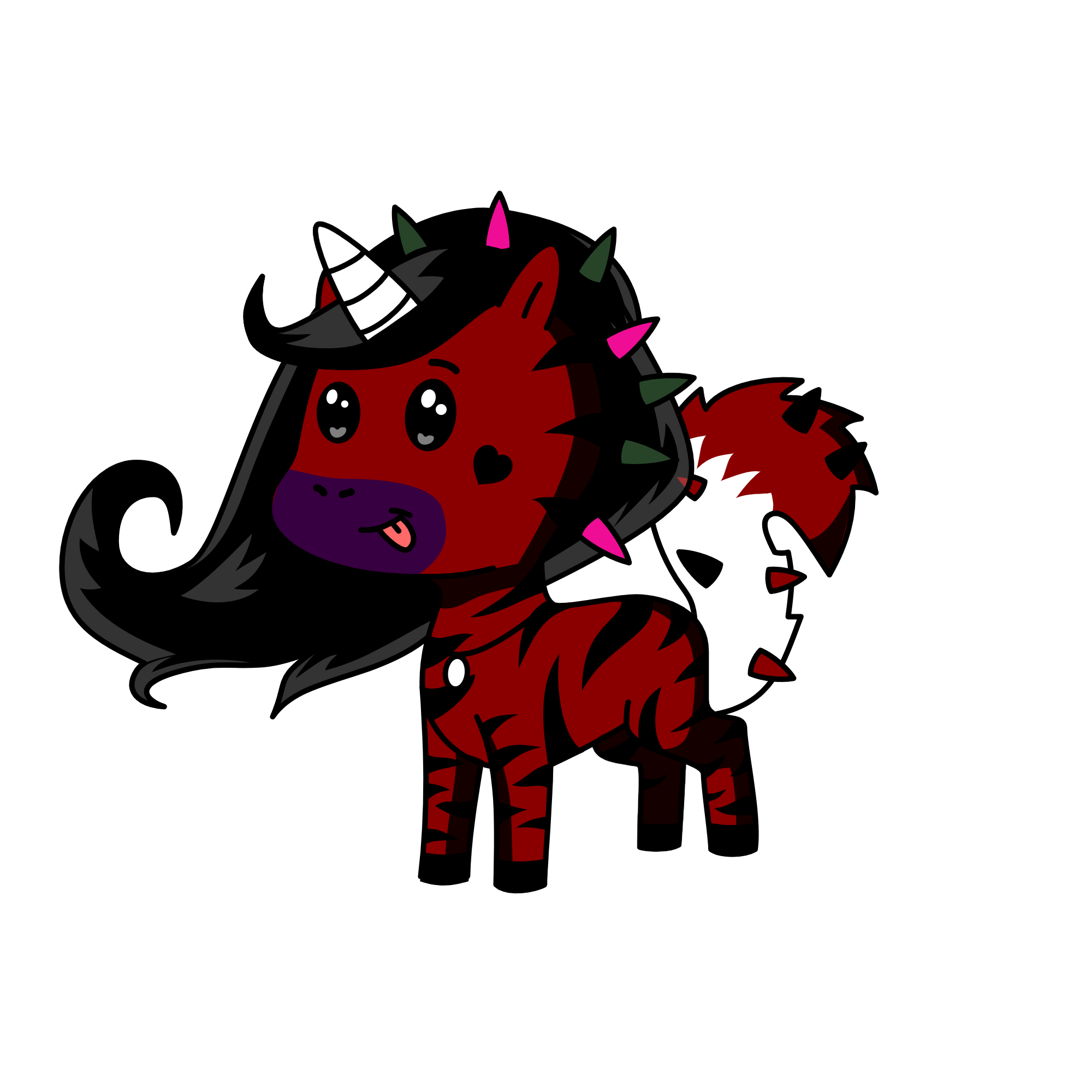 red, the unicorn