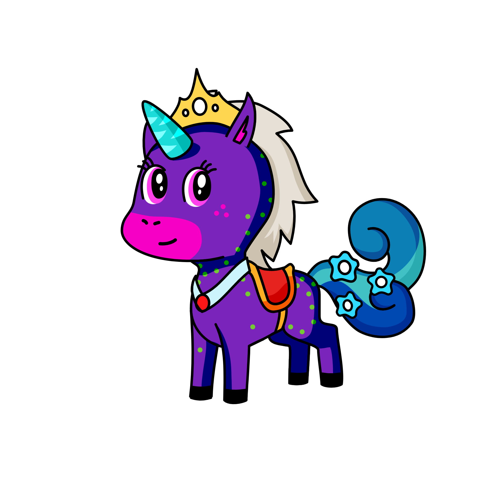 Queen Starb light, the unicorn