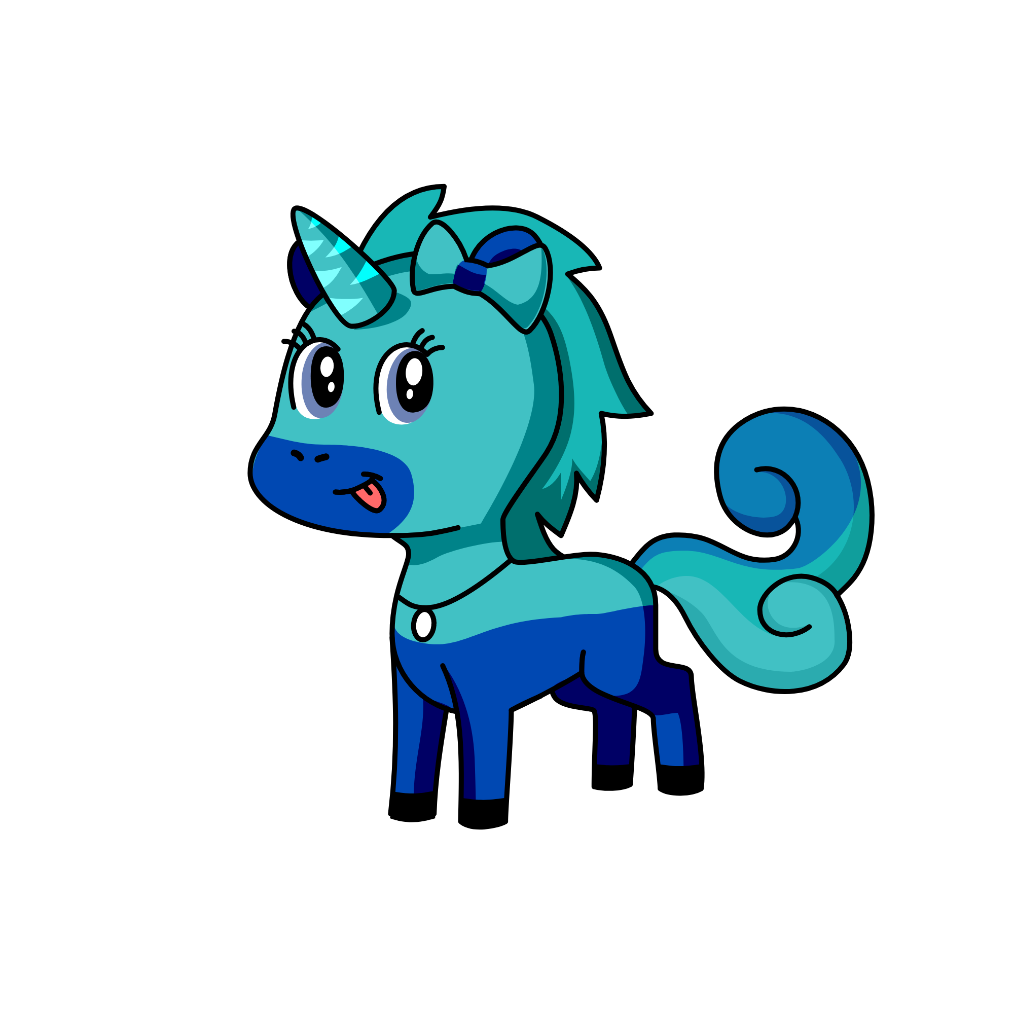 blue bro, the unicorn