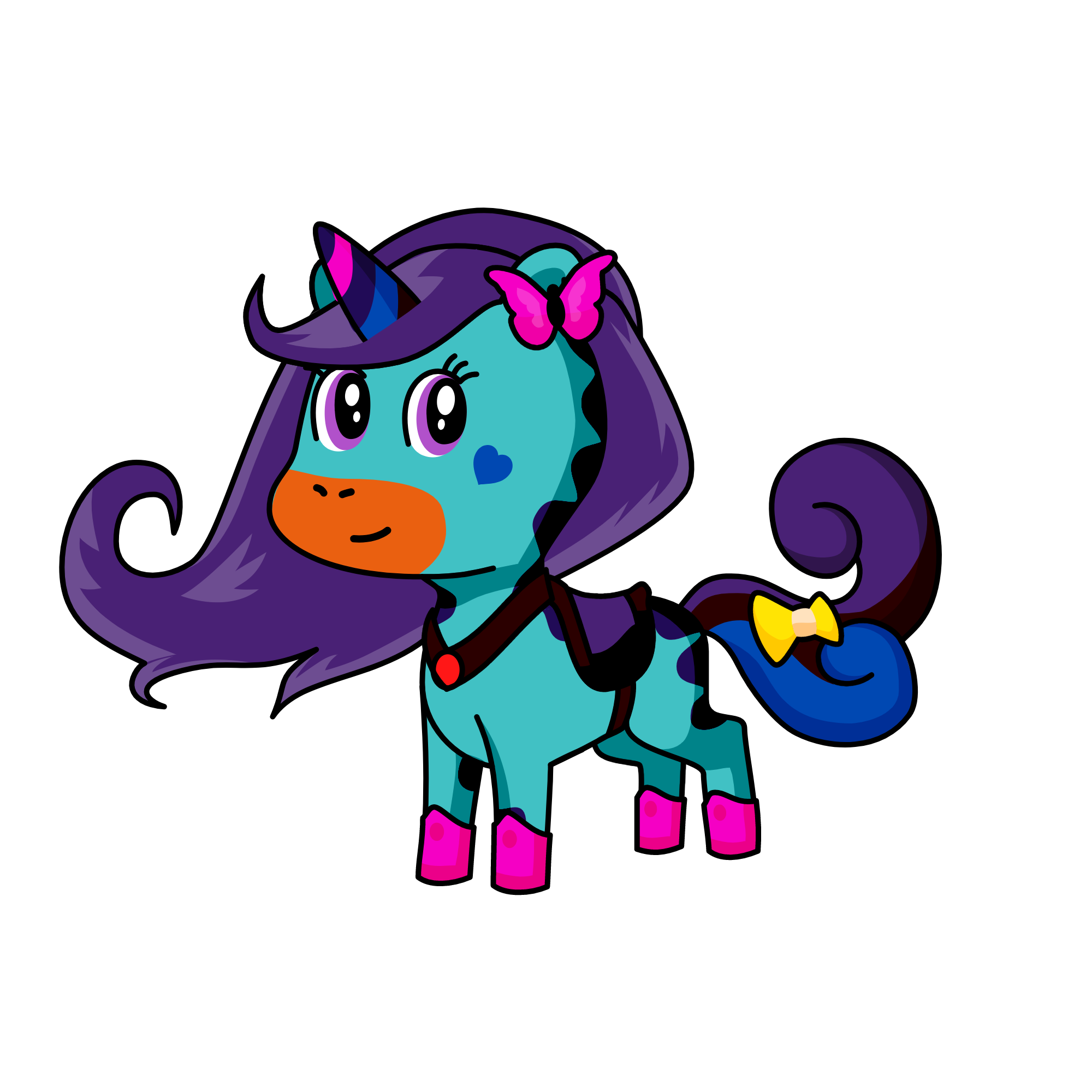 black shadow, the unicorn