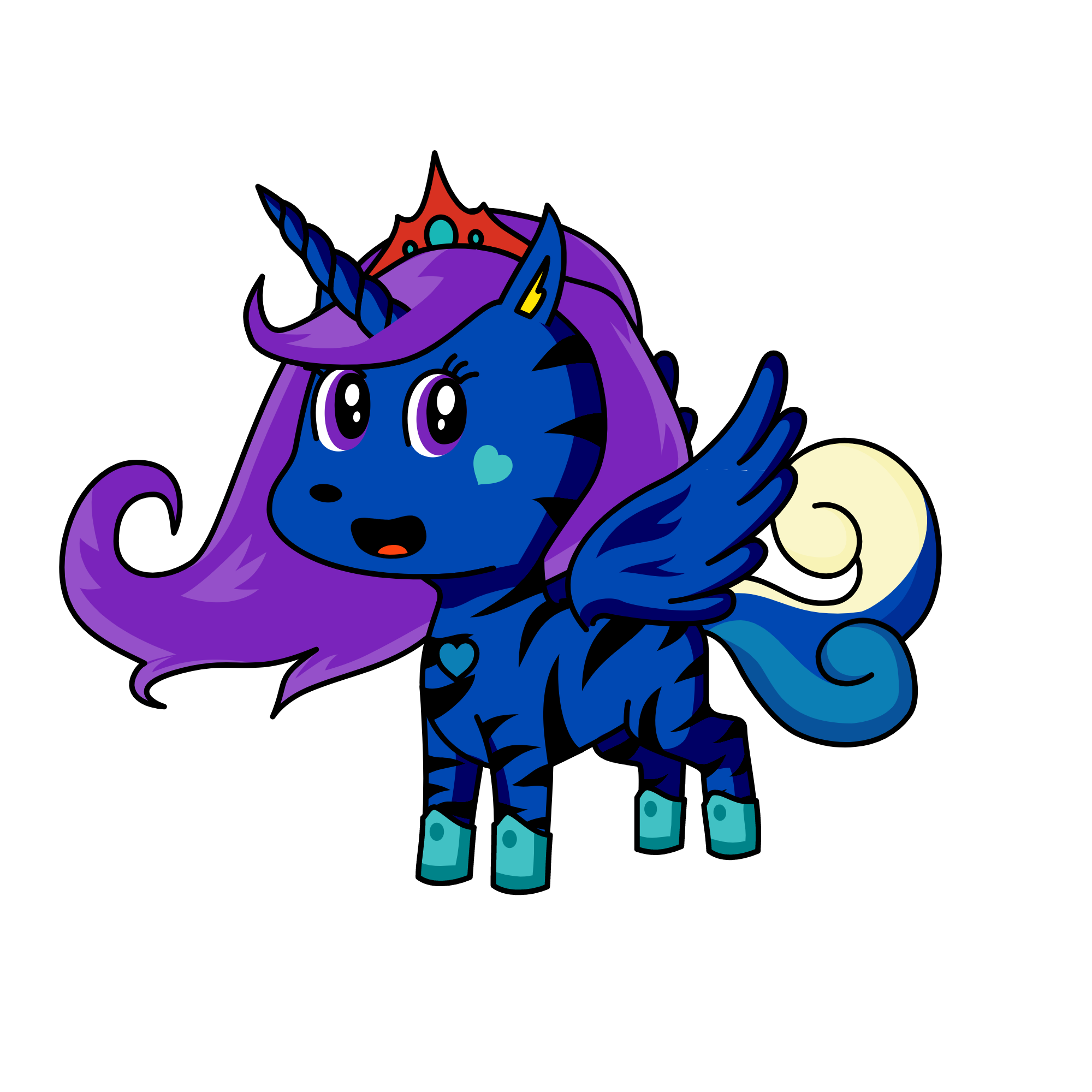 Princess zebra, the unicorn