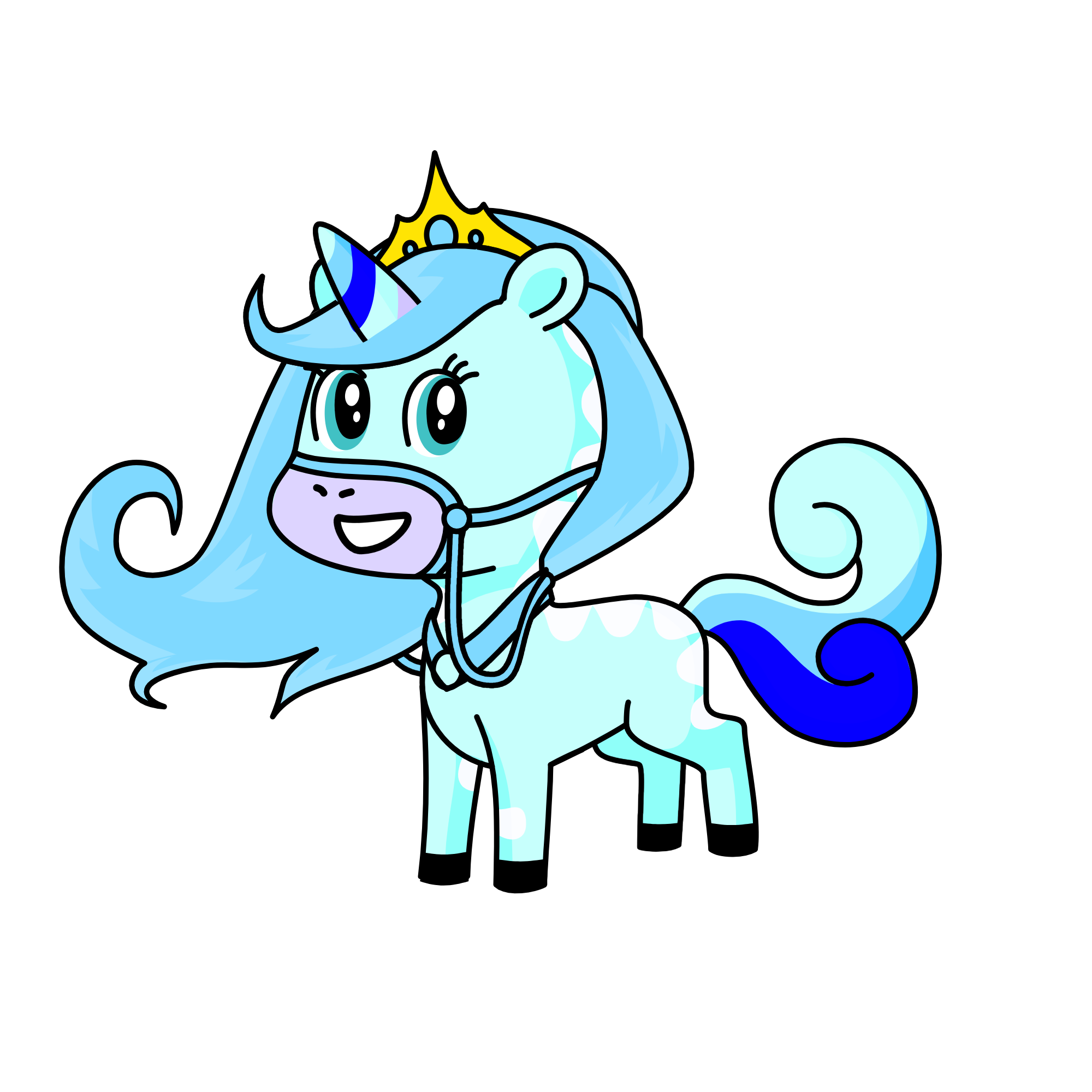 Ice princess (Princess snowflake's sister snowflake rules the south Ice princess rules the north), the unicorn