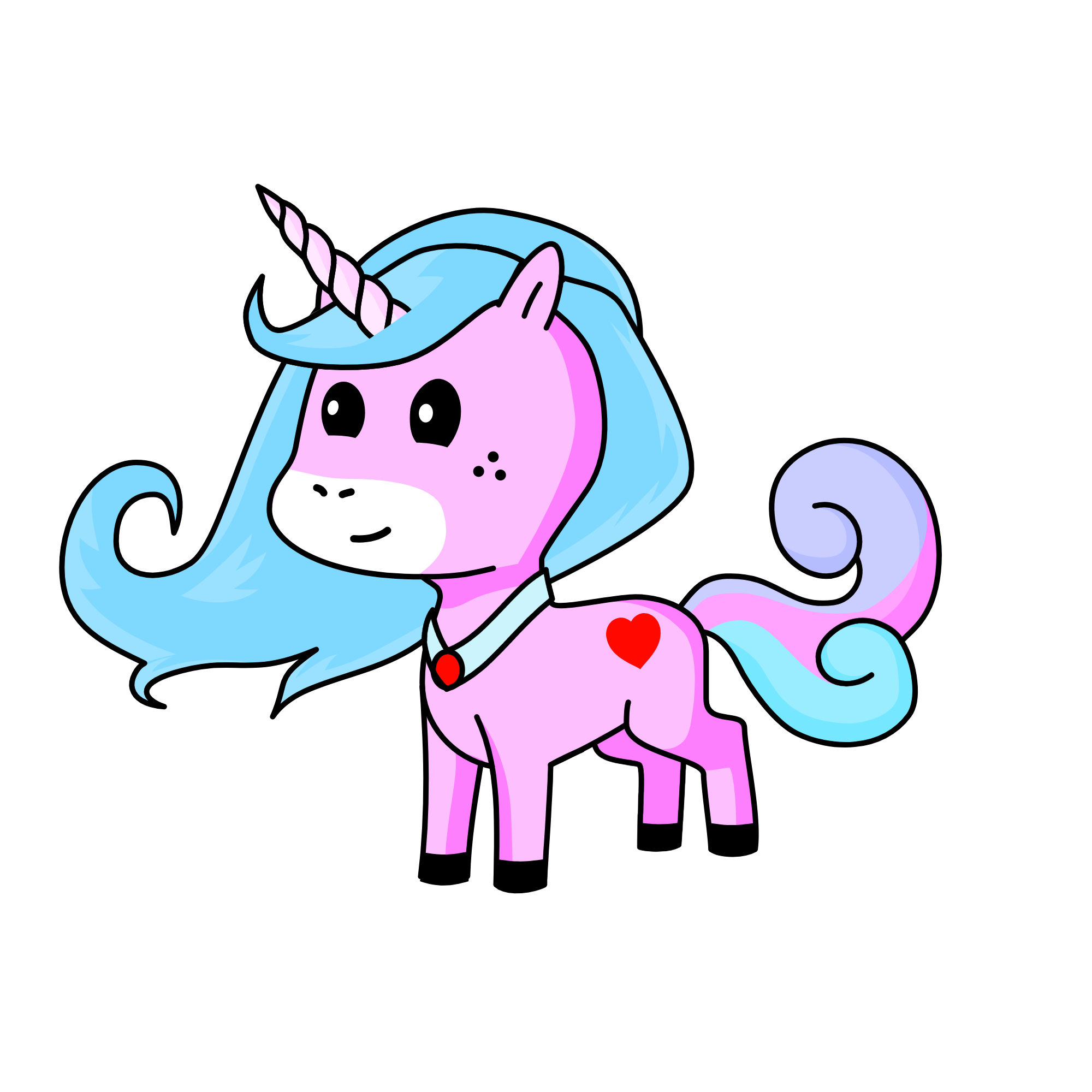 Aphrodite goddess of love(Queen pastel's sister), the unicorn